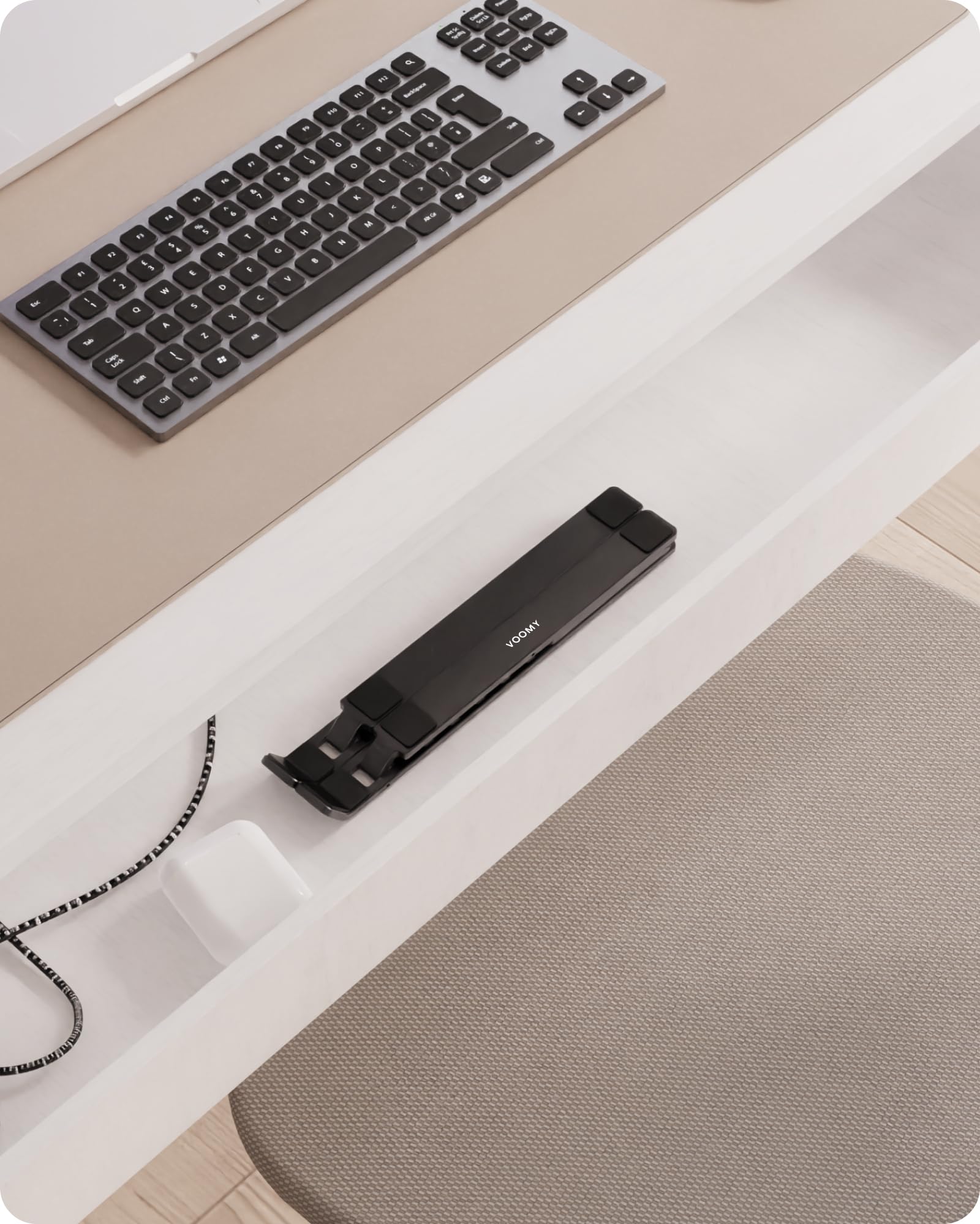 Tragbarer Laptop-Ständer Aus Aluminium – Faltbar, Für 10-16 Zoll Laptops, Ergonomisch, Mit Belüftung, Silber