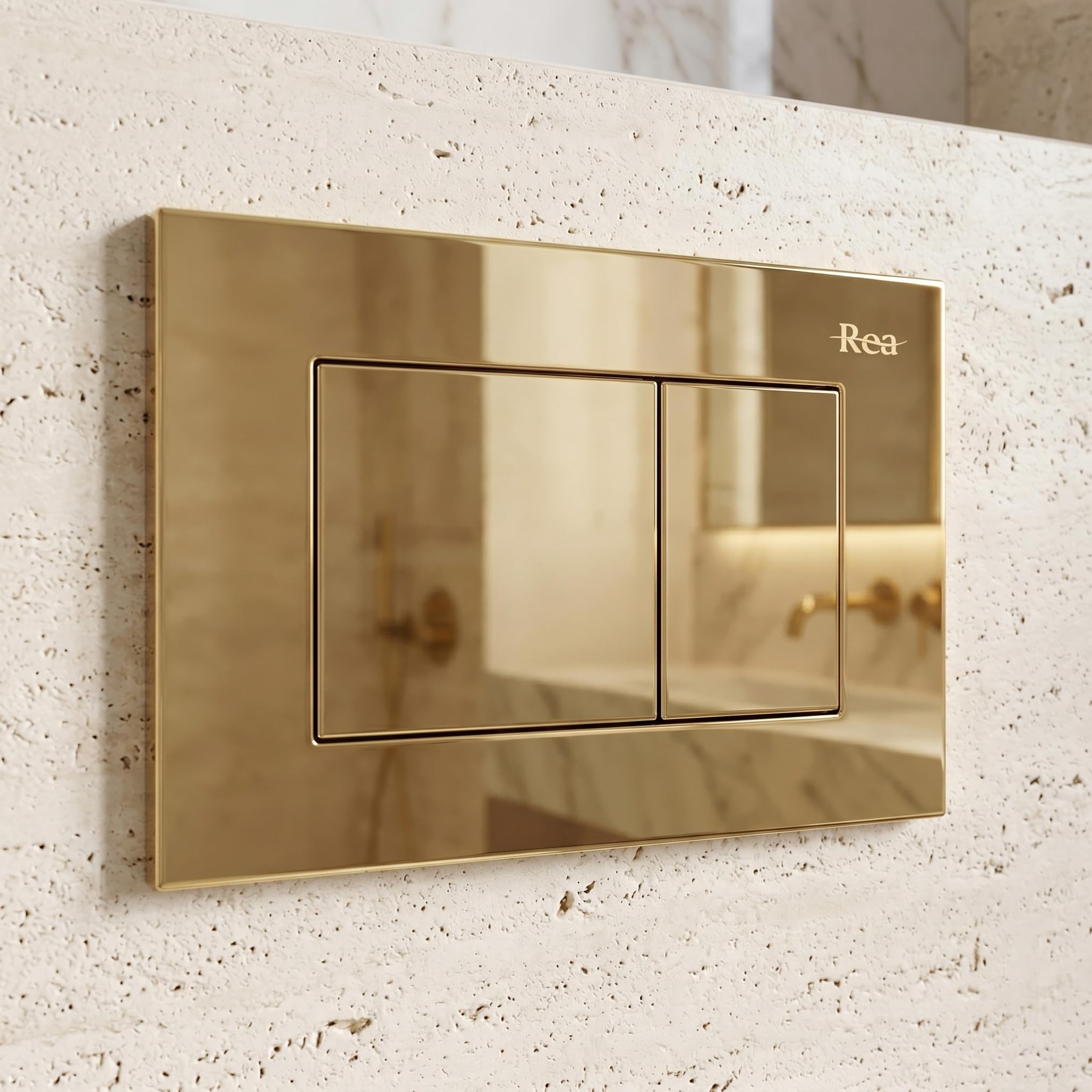 Rea - Stelaż Zestaw Podtynkowy Slim 024n Do Mis Wc Z Przyciskiem J Złoty - 22x35,2x106,2 cm