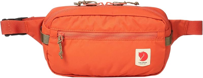 High Coast Hip Fanny Pack – Waterproof – Multiple Pockets – Reflective Fox Patch – Waist Strap Rowan Red One Size One Size