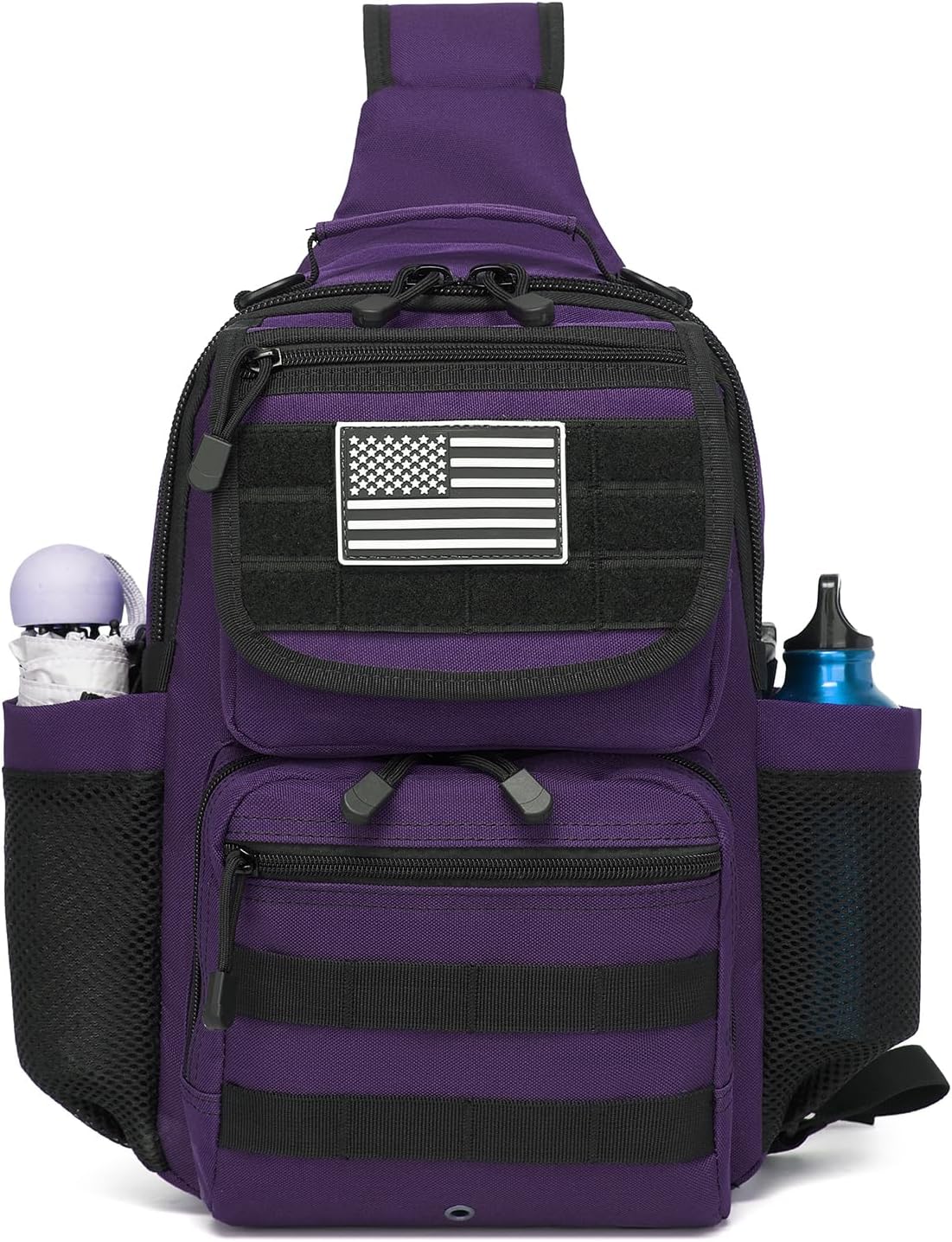 ATBP Tactical Crossbody Bag Holster Shoulder Backpack 6 Elastic Slots Water Bottle Holder Carrier Accessories Pouch 15L - Image 2