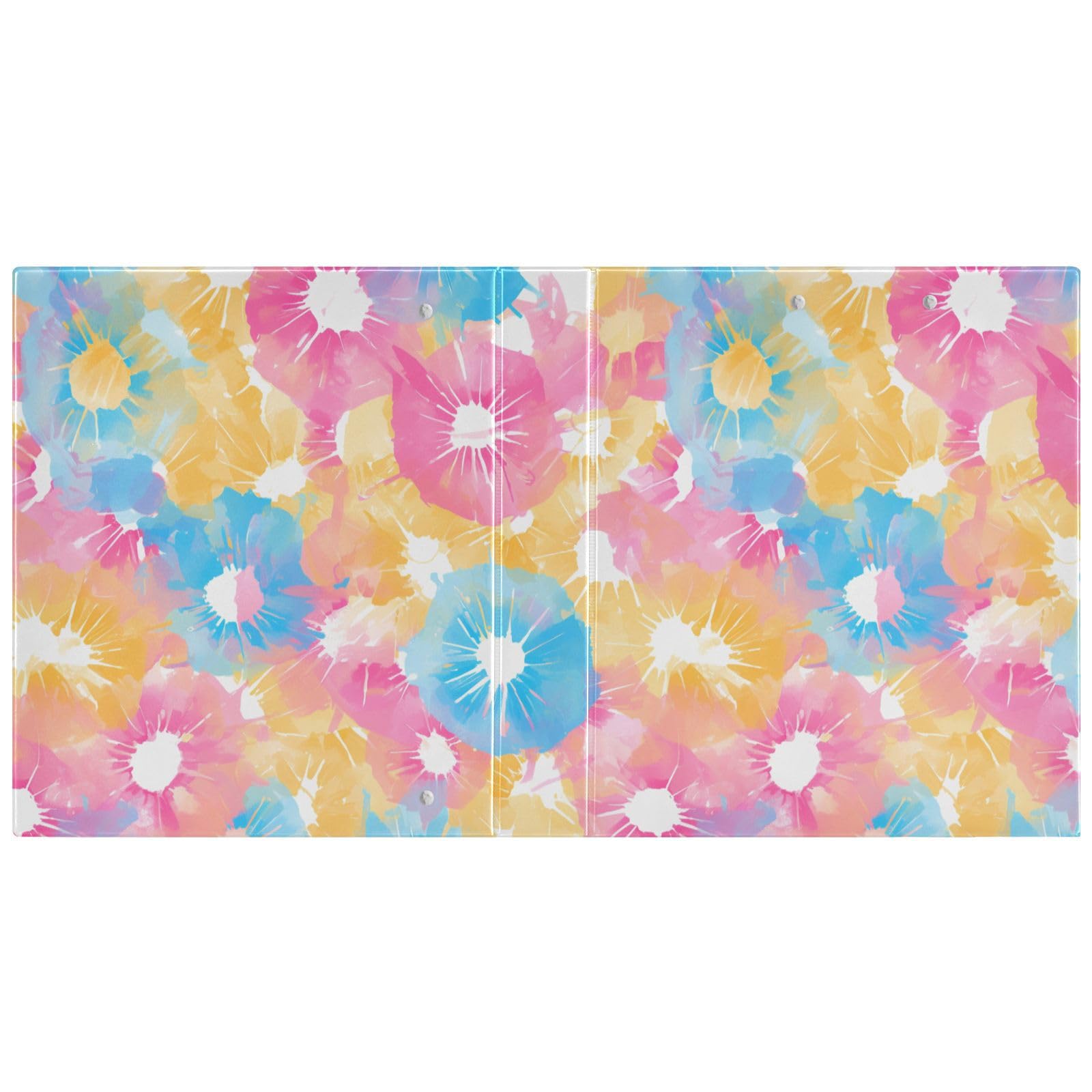 Raccoglitore da 1 e mezzo pollice semplice Tie Dye colorato