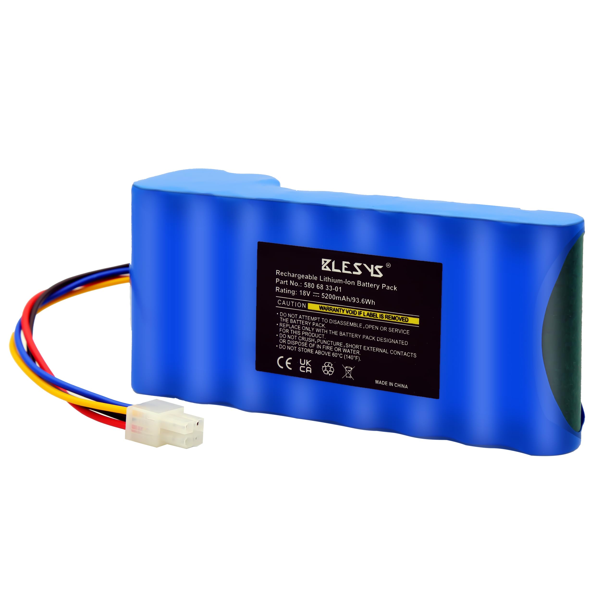 BLESYS 18 V 5200 mAh Batería para Husqvarna Automower 320 330X (2013 2014 2015) 420 (2016 2017 2018 2019) Batería de Repuesto para Robot Cortacésped 580 68 33-01, 580 68 33-02