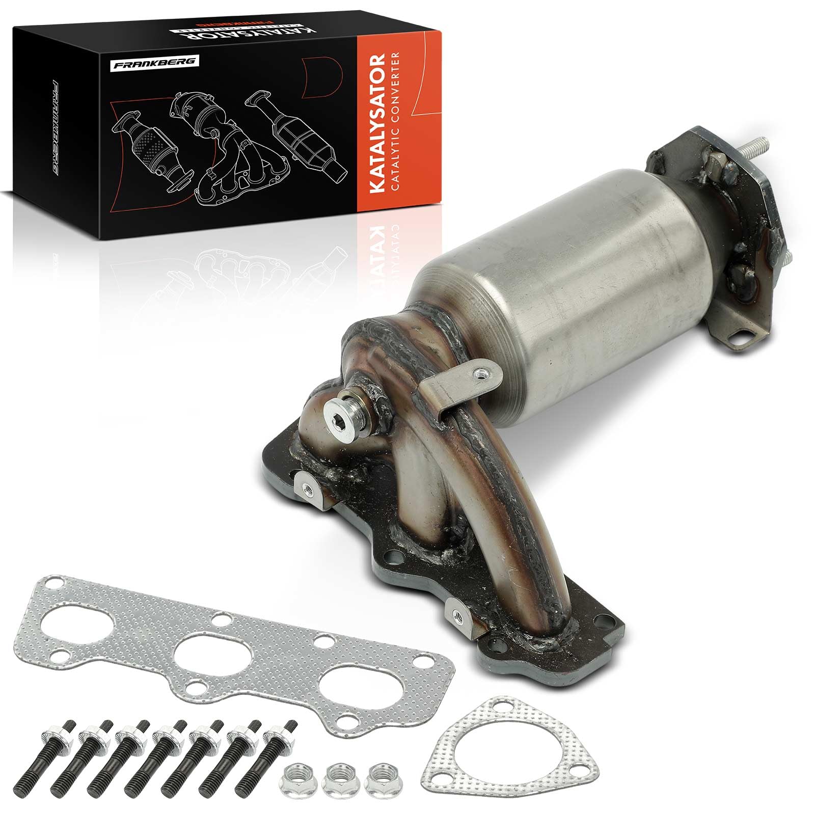 Frankberg Katalysator Benzin Kompatibel mit Fabia I 6Y2 6Y3 6Y5 1.2 2002-2008 Polo 9A 9N 1.2 2001-2007 Cordoba Ibiza III Motorcode: AZQ Replace# 03E253020FX