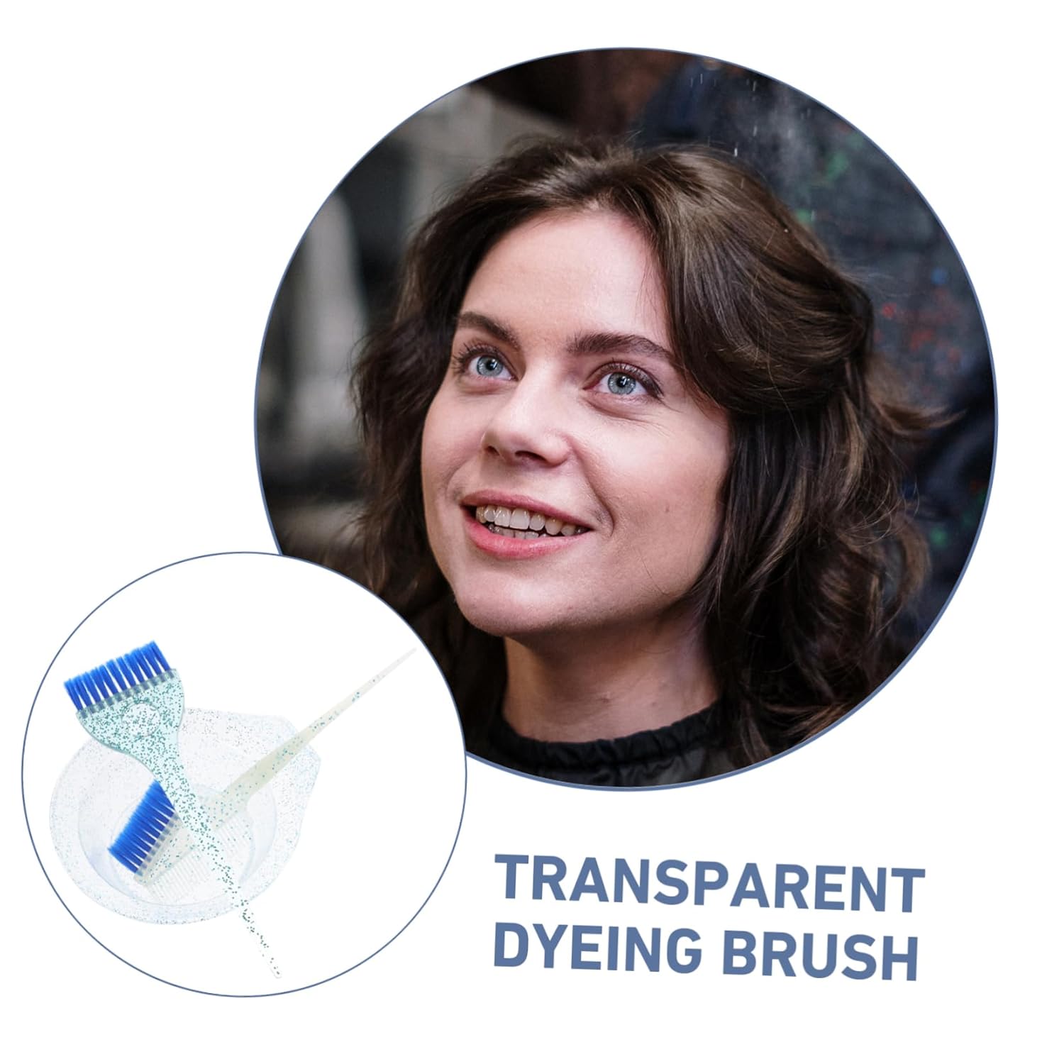 1set Hair Coloring Brush and Mixing Bowl Kit for Dyeing Tinting and Highlighting Professional and Flexible Bristles for Salon and Diy Use