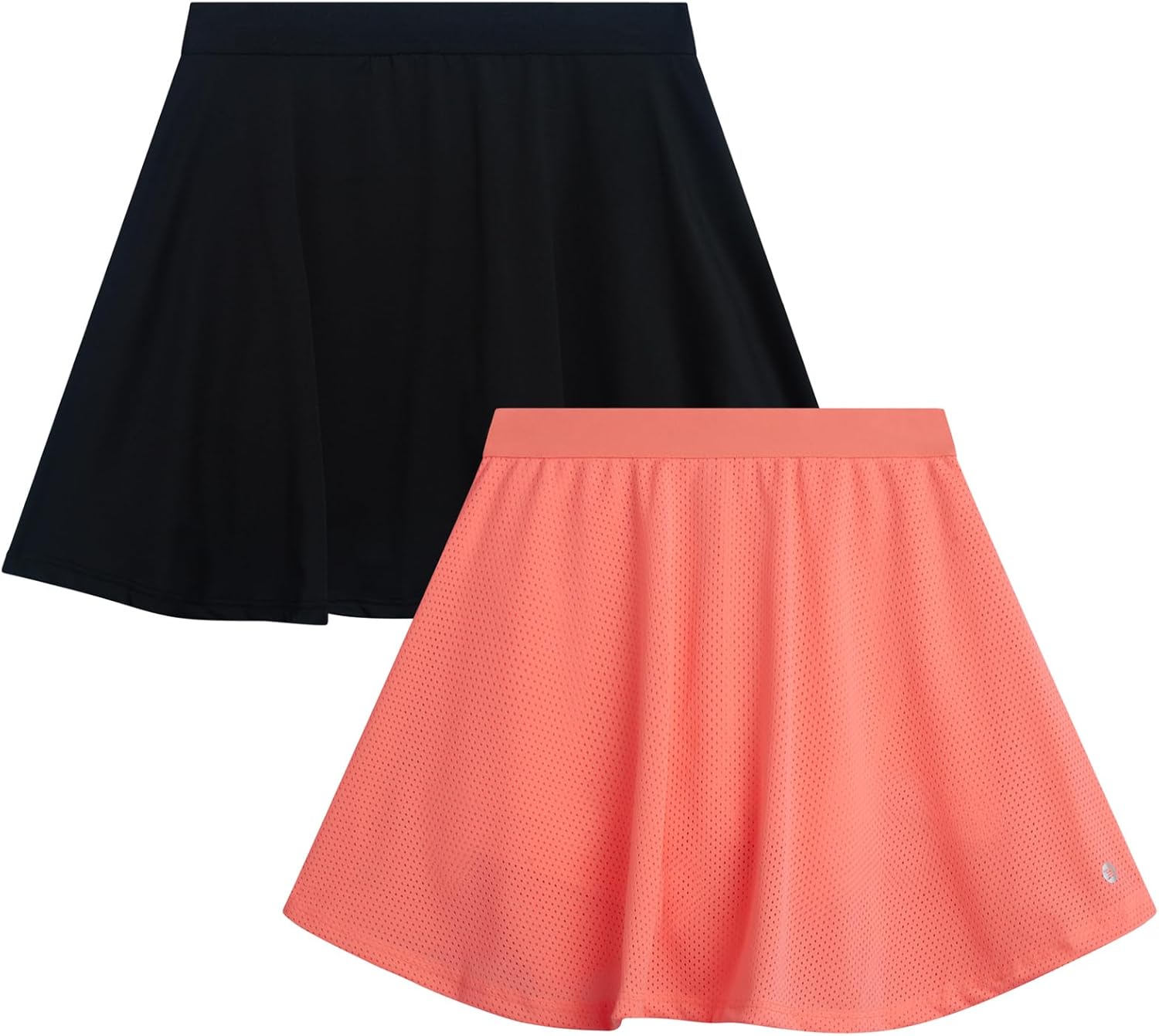 RBX Girls Skorts - 2 Pack Athletic Performance Playwear Pull-On Mesh Shorts Skirts for Girls with Elastic Waistband
