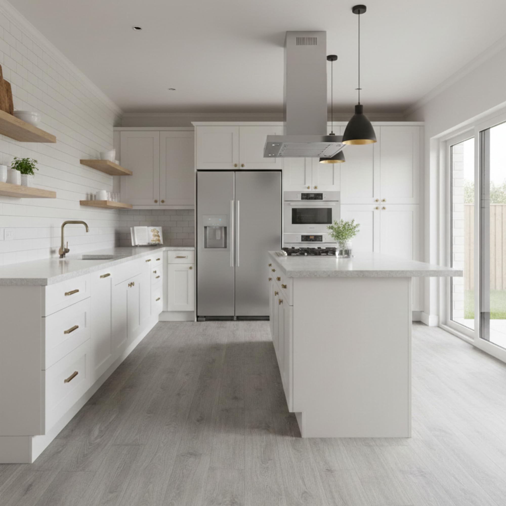 Suelo vinílico SPC click 5 mm efecto madera Gris Perla (2,21 m²) - ISOVEX