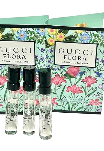 Miniatura 2 de Gucci Muestra de flora perfume Flora Gorgeous Jasmine Perfume Mujer EDP Spray 0.1 fl oz  0.05 oz (juego de 3)