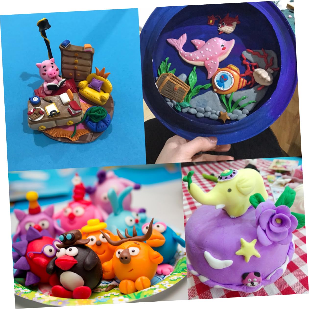 Kit Argilla da Modellare 24 Colori per Bambini Strumenti | Pvc, Accessori Inclusi per Creare Forme, Set Creativo Educativo, Adatto a Ragazzi e Ragazze