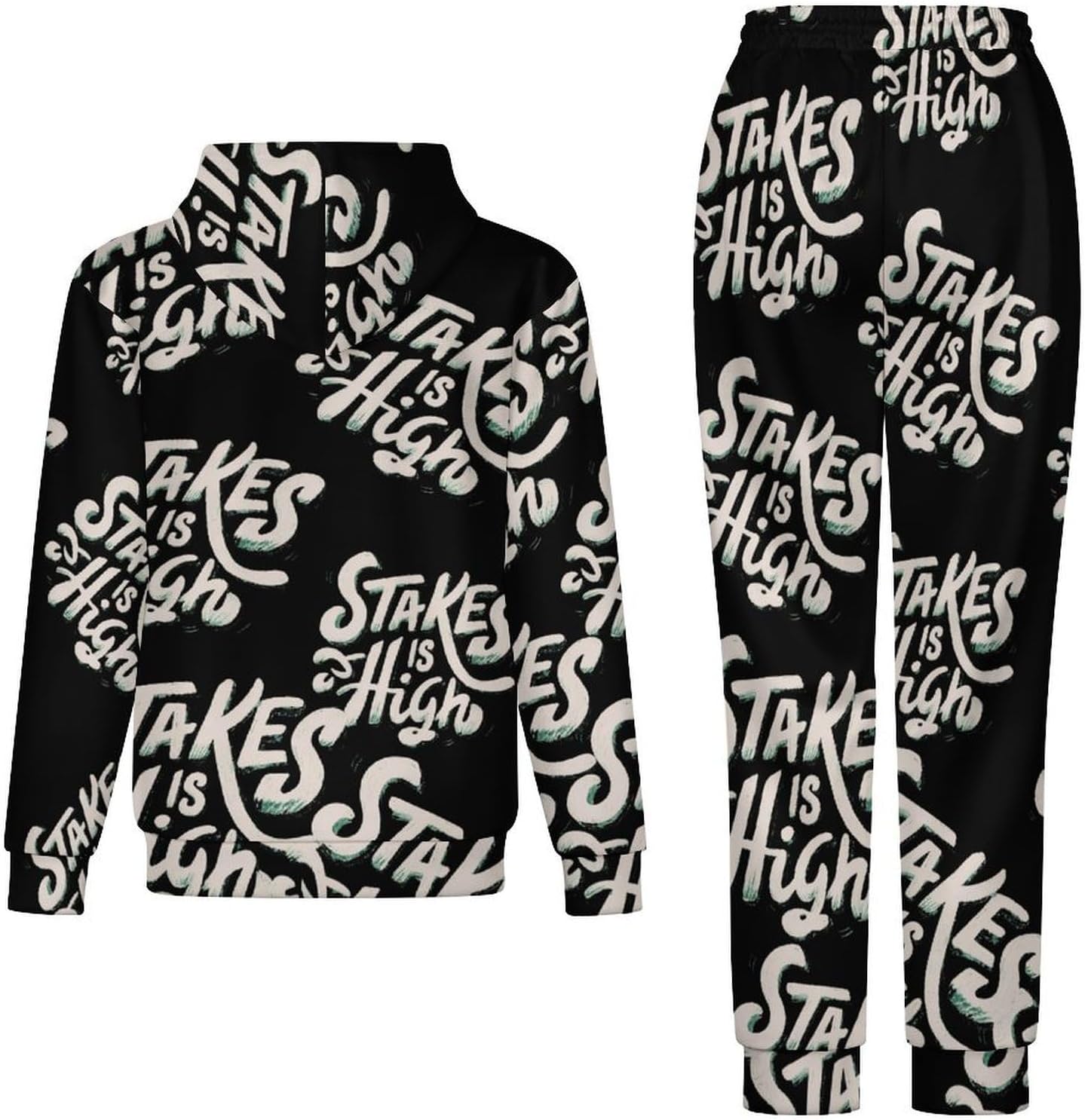 Stakes Is High Mens Hoodies for Women Sweatsuit Sweatshirt And Sweatpant Tracksuit Jogging Suits
