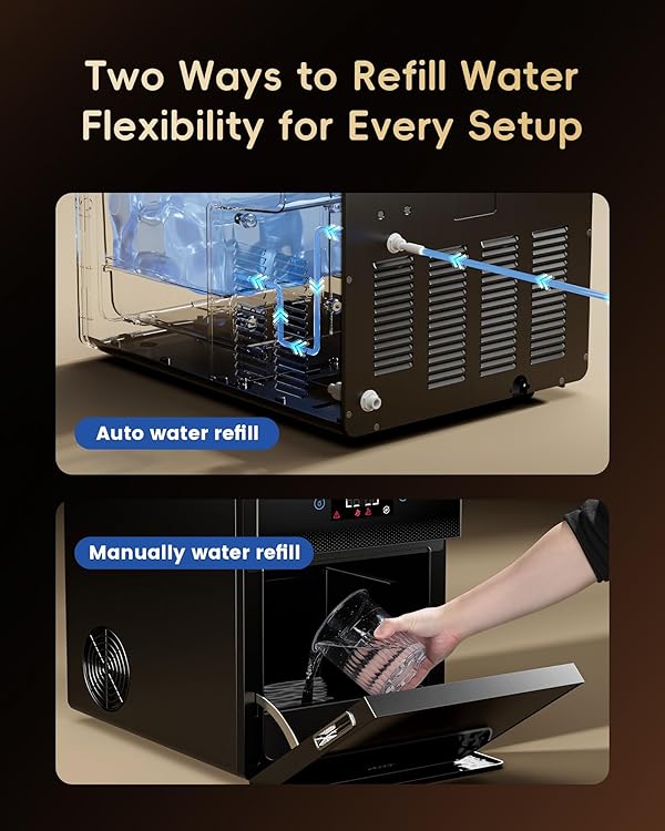 ecozy 2" Clear Ice Ball Maker with CrystalFlux Technology, 4 pcs in 40 Mins, 144 pcs/Day, Sphere Ice Maker with Enhanced Insulation, Self-Cleaning, Automatic Water Supply for Whiskey by ecozy - Image 6
