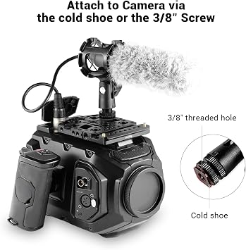 SmallRig Microphone Shock Mount Cold Shoe Pinch for Camera Shoe Boompole | Compatible with camera shoe mounts and boompoles