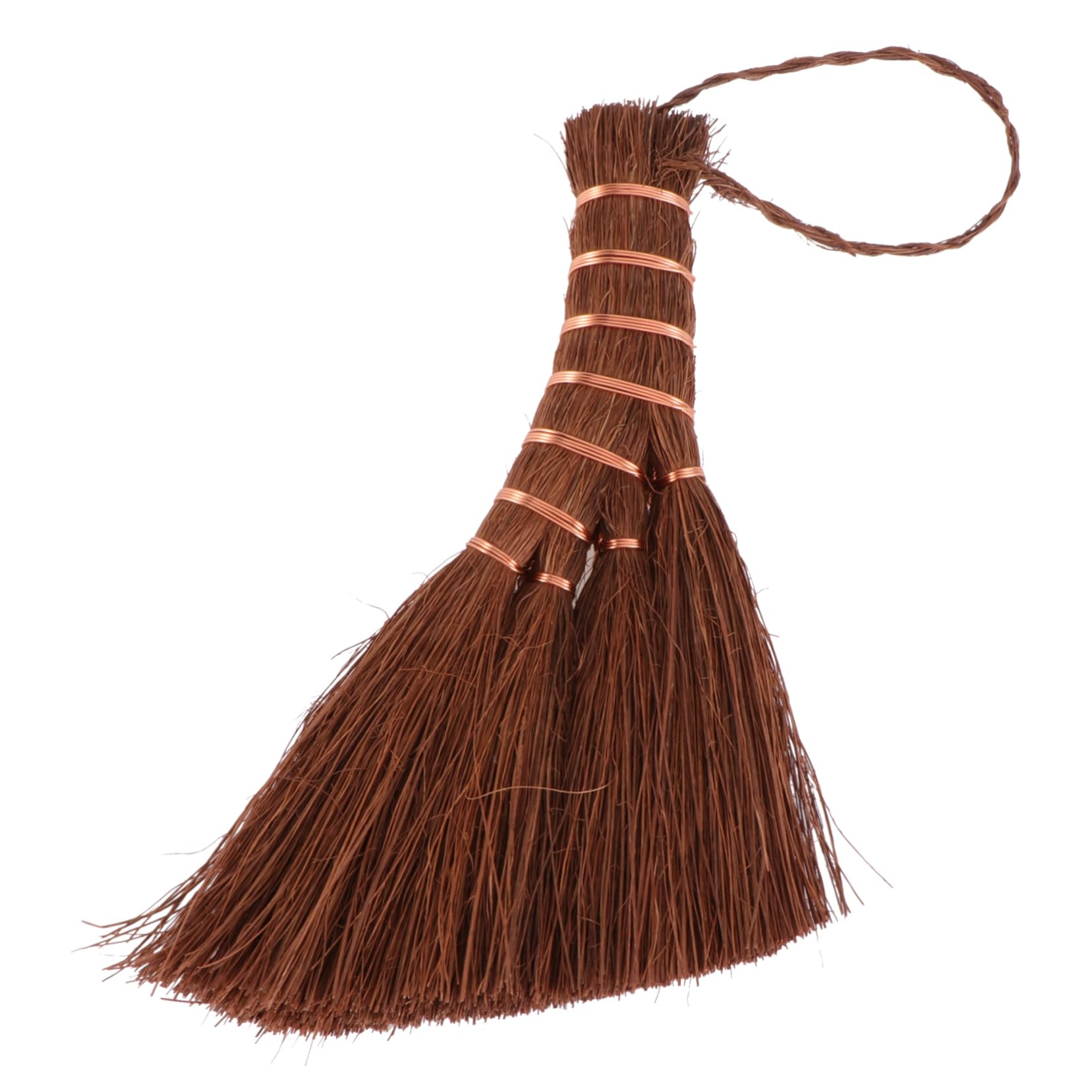 FOMIYES 1pc Mini Brown Broom Small Cleaning Tool Small Broom Prop Mini Broom Cleaning Tool Mini Cleaning Broom Compact Broom Natural Palm Broom Home Use Mini Broom Mini Cleaning Tool