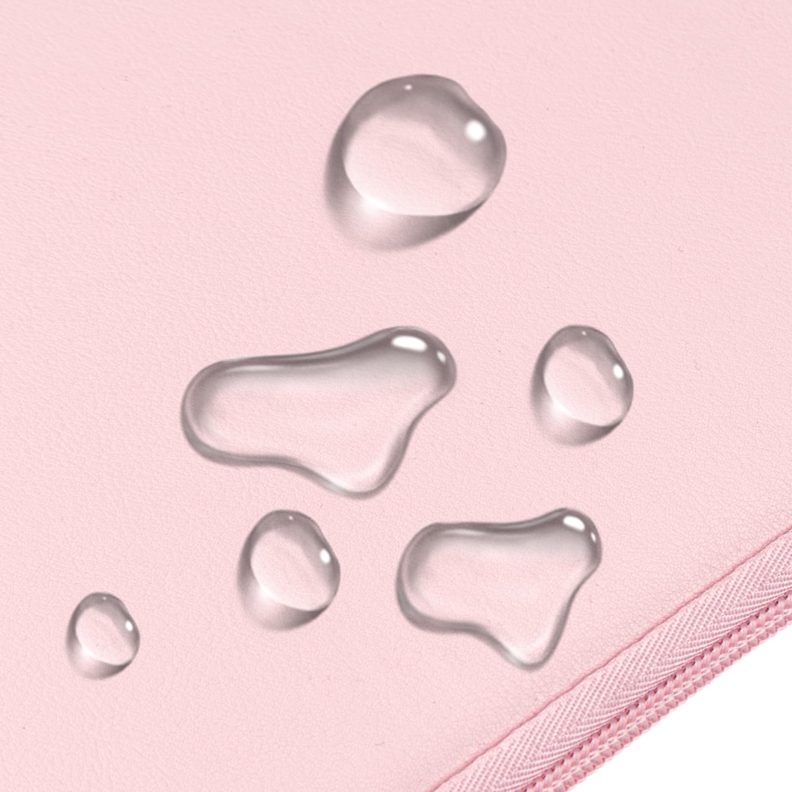 13 Zoll Laptop Hülle – Wasserdicht, Stoßfest, Aus PU-Leder, Für MacBook Air/Pro M2/M1, Chromebook, Rosa