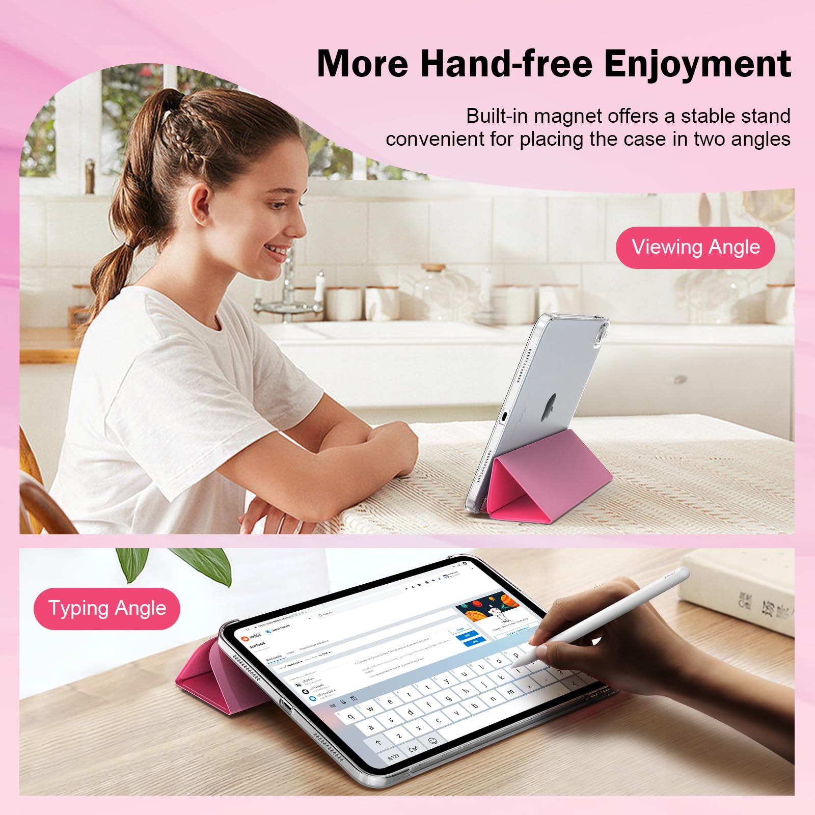 TiMOVO Cover Compatibile con iPad Air 11 Pollici (M4/M3/M2-2026/2025/2024), iPad Air 5/4 Gen 2022/2020 10,9, Custodia con Morbido Posteriore in TPU Smerigliata, Auto Sveglia/Sonno, Oro Rosa TiMOVO Cover Compatibile con iPad Air 11 Pollici (M4/M3/M2-2026/2025/2024), iPad Air 5/4 Gen 2022/2020 10,9, Custodia con Morbido Posteriore in TPU Smerigliata, Auto Sveglia/Sonno, Oro Rosa