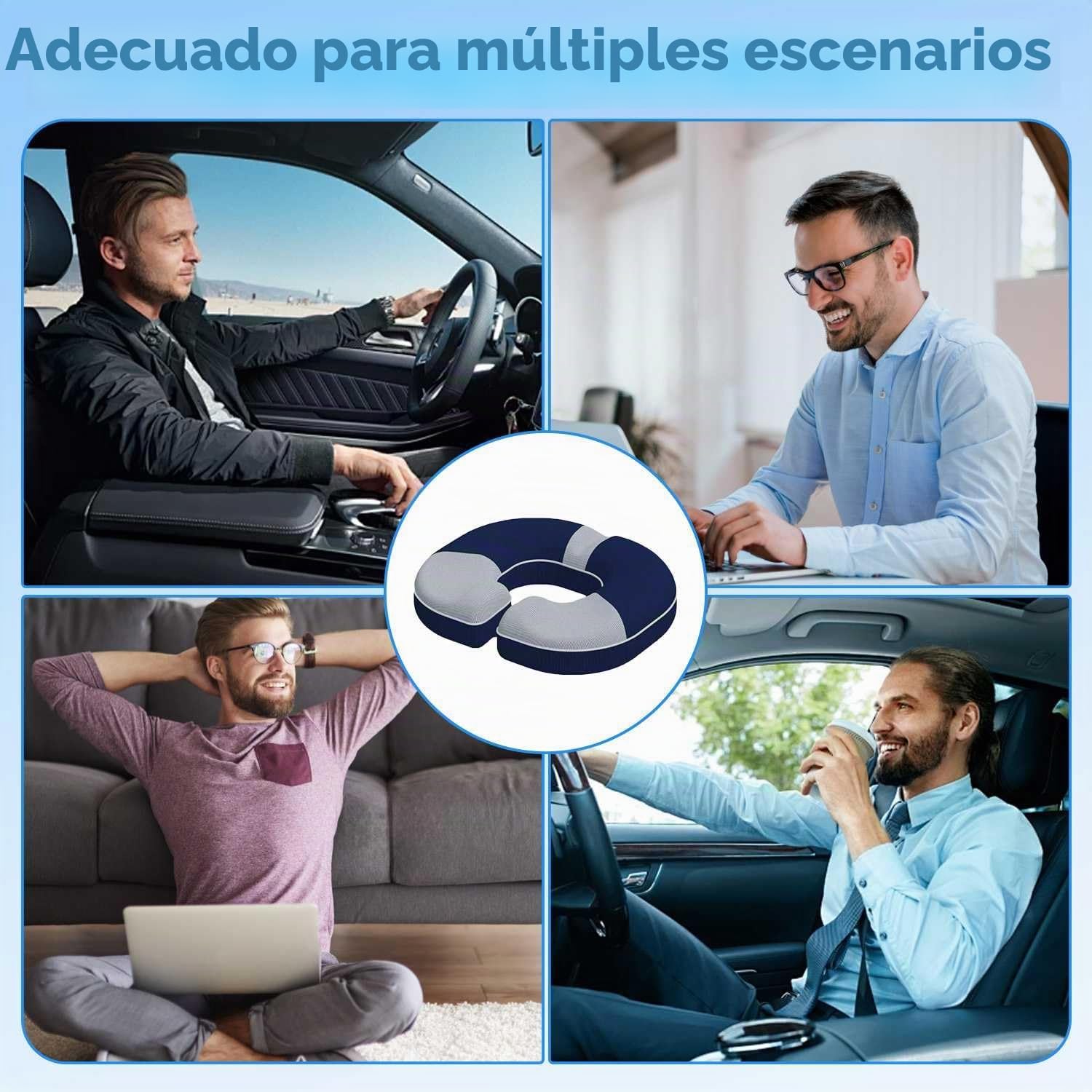 Cojin hemorroides, Cojín de Silla Oficina, Cojín coxis ortopedico con Memoria para Aliviar el Dolor y la Ciática, Cojín de Asiento ergonómico para Silla de Oficina, Silla de Ruedas