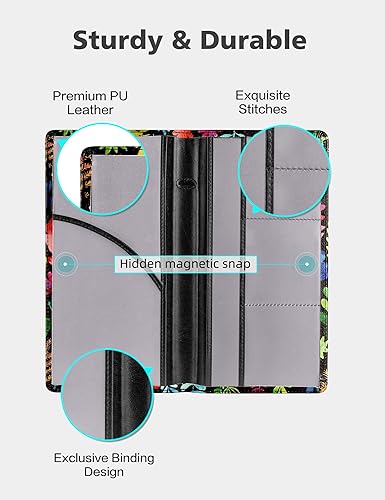 Miniatura 5 de Mymazn Soporte para registro y seguro de automóvil con cierre magnético, organizador de guantera para tarjetas, licencia de conducir y otros