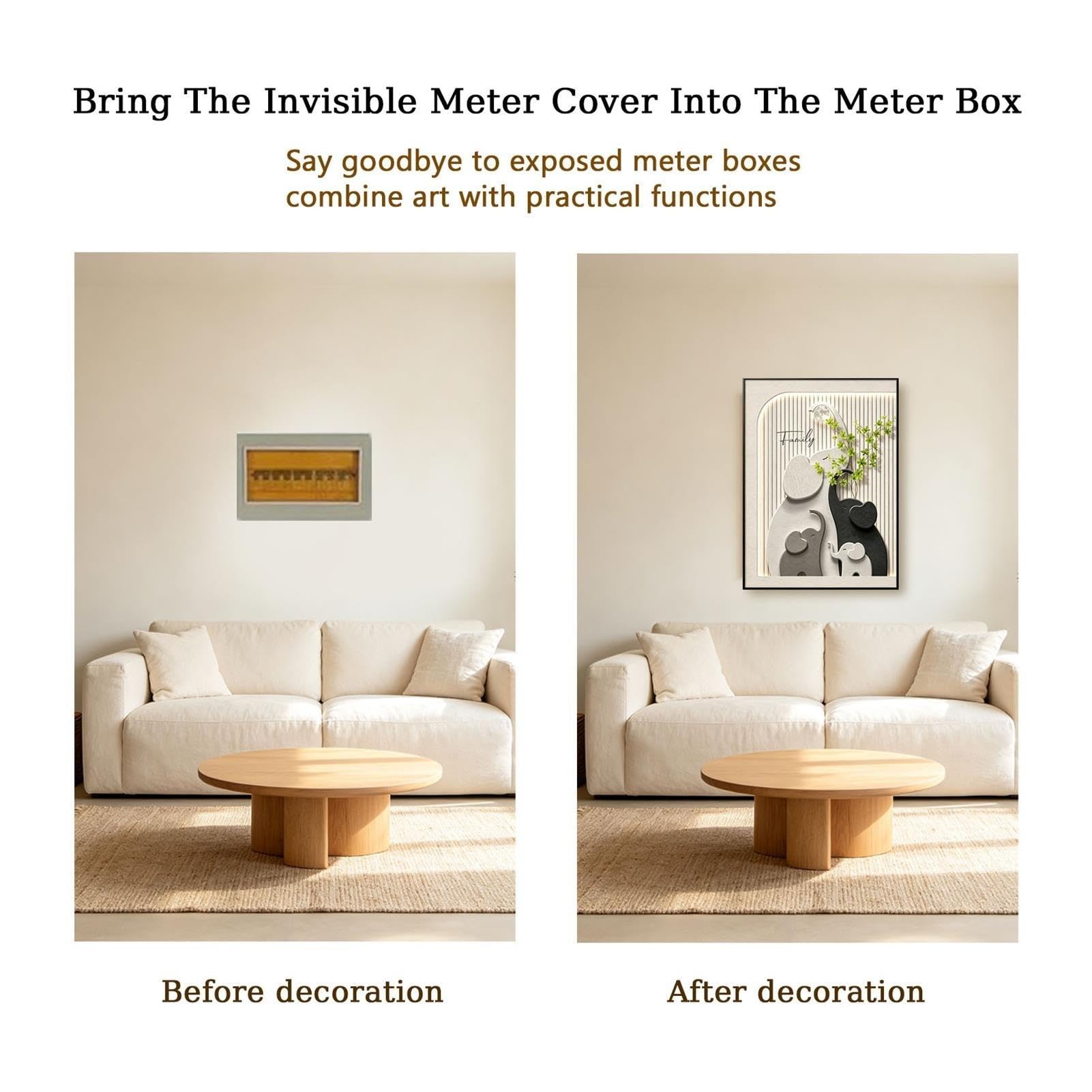 Copertura Del Quadro Elettrico A Parete Creamy Style Nascondi Contatore