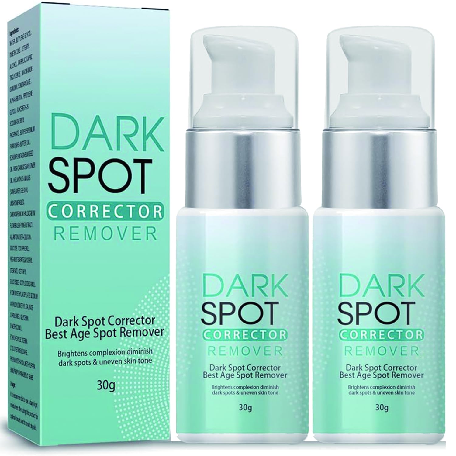2pc Dark Spot Remover for Face and Body - Dark Spot Corrector for Age Spot Sun Spot Freckles Melasma Brown Spot - Hyperpigmentation Treatment - Faded Spot Correcting Serum for Face Inner Thighs Hands