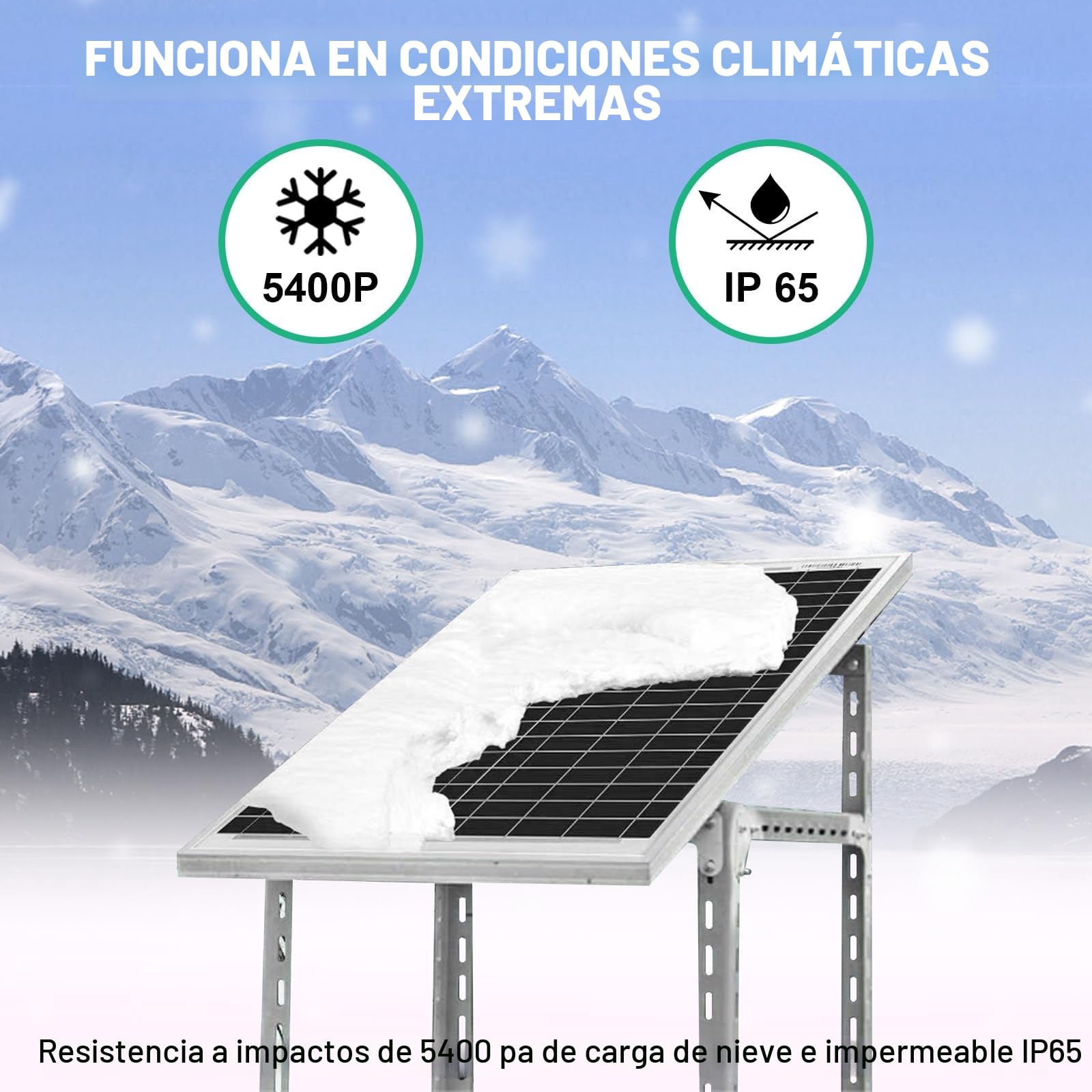 ECO-WORTHY Panel solar 25W 12V IP65 Módulo solar impermeable carga batería fuera de red