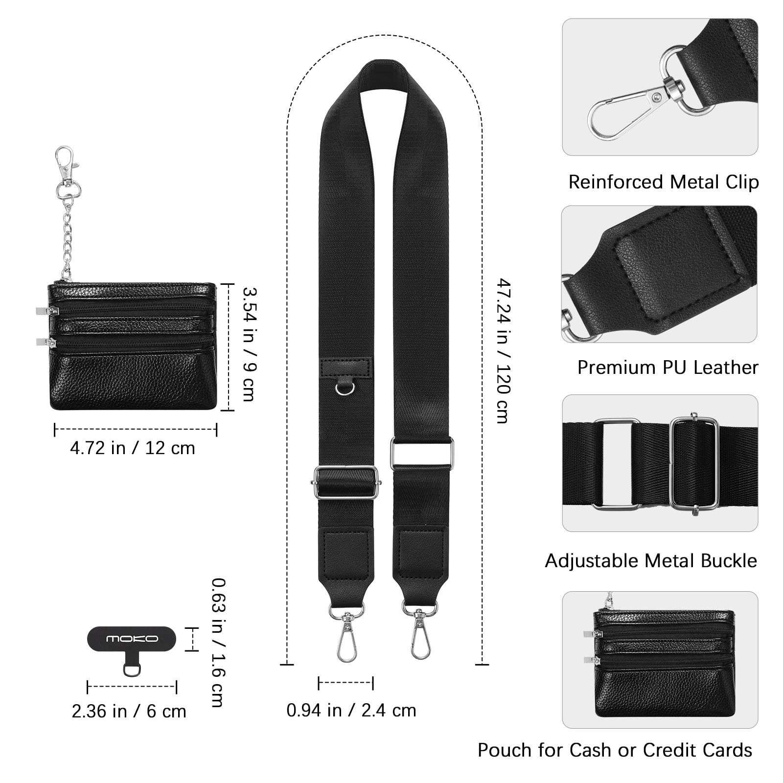 Amazon.com: MoKo Universal Phone Lanyard, Phone Crossbody Strap
