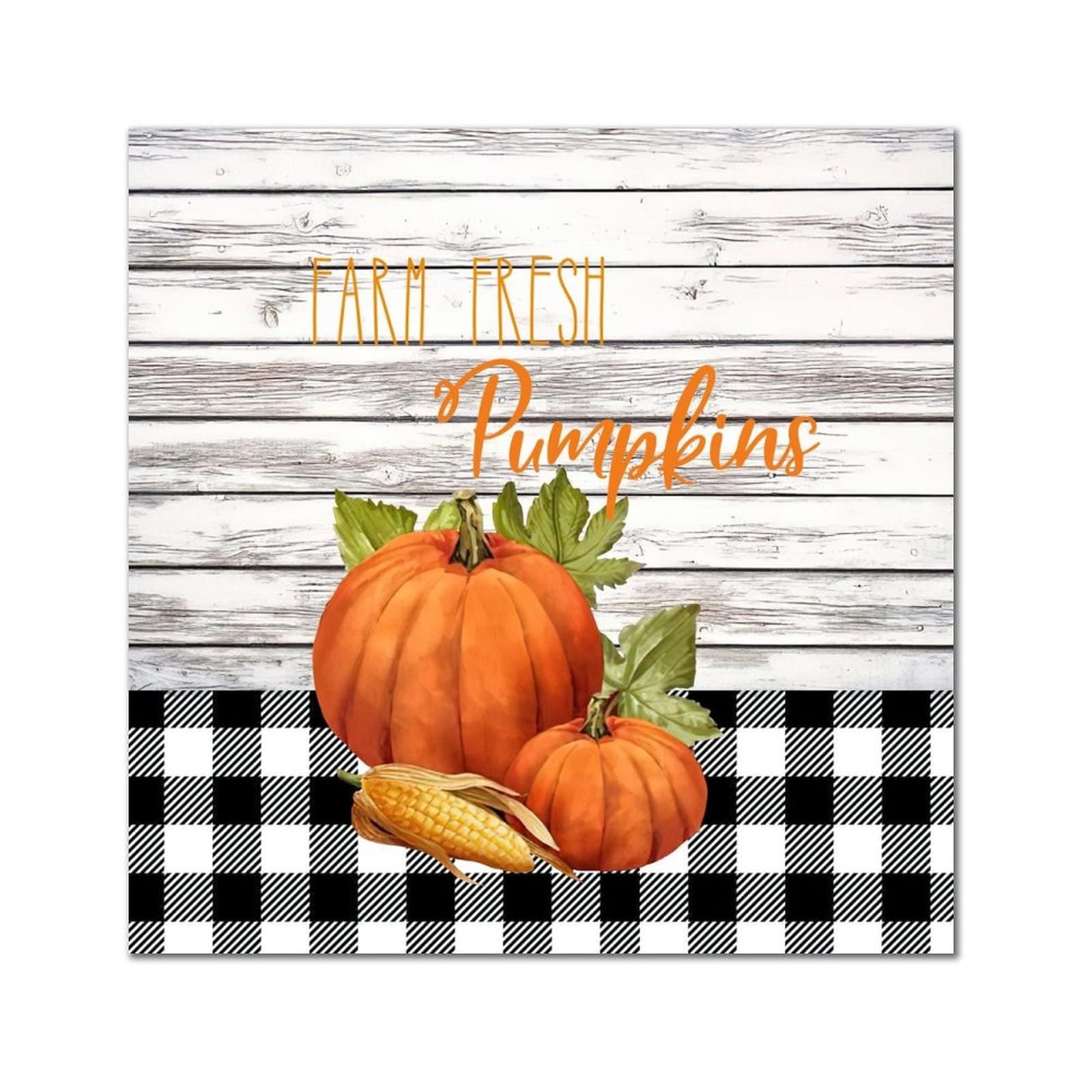 Panneau mural vintage bois citrouille pour embellir un mur vide