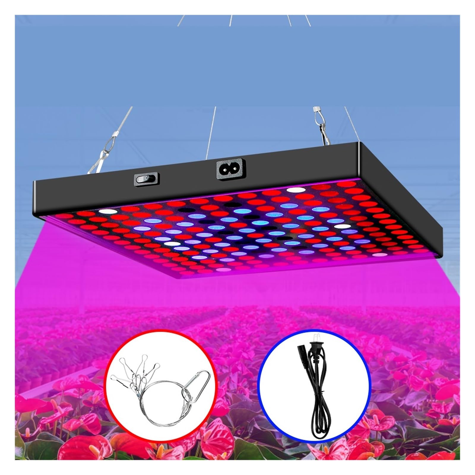 Luz LED de cultivo 2835, lámpara Phyto espectro completo, bombilla luz 2000W 3000W for plantas interior, invernadero, plántulas, luces plantación Iluminador hortícola(3000W-169leds)