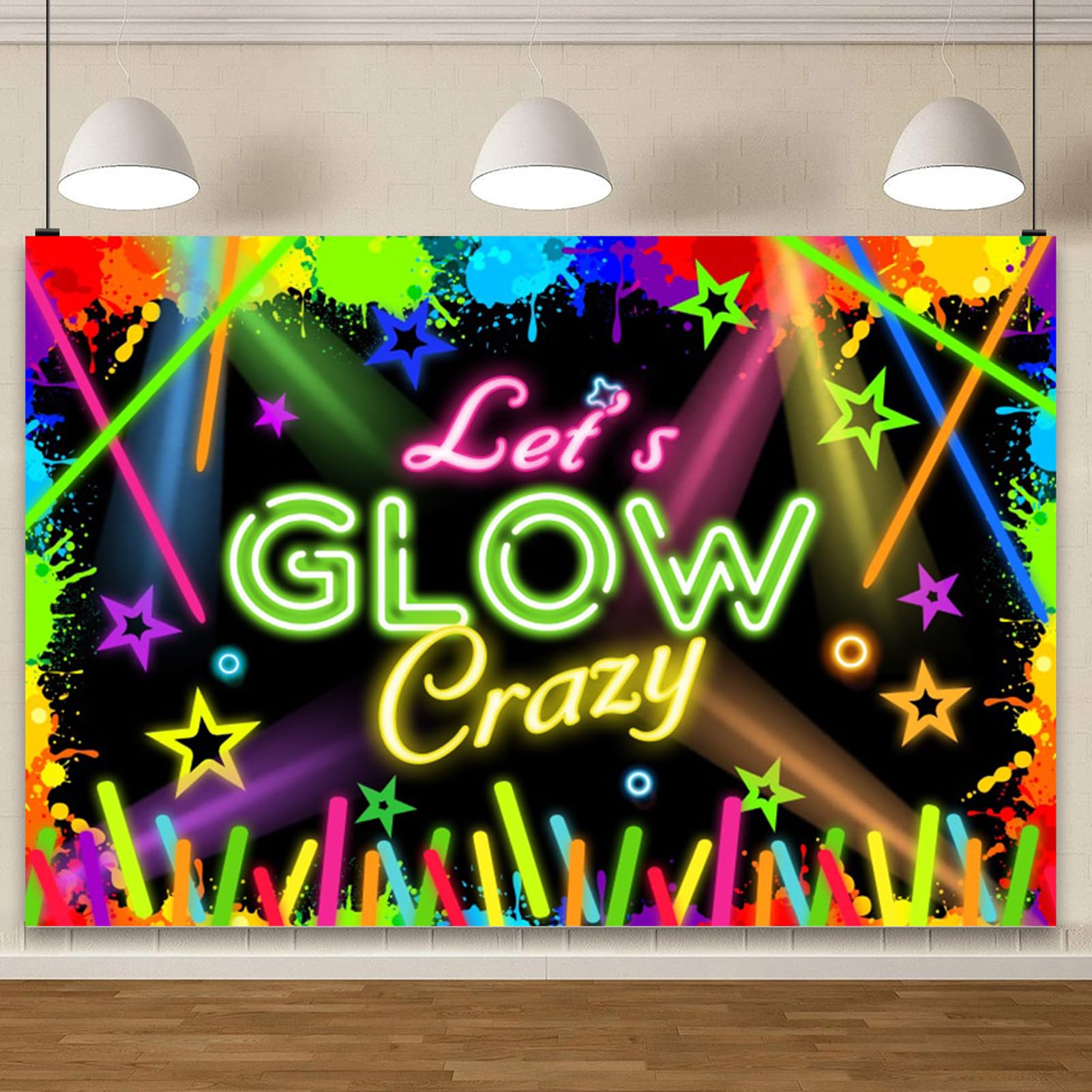 Neno Glow Toile De Fond Pour Fête D'anniversaire Phosphorescente – Toile De Fond Colorée Pour Photographie