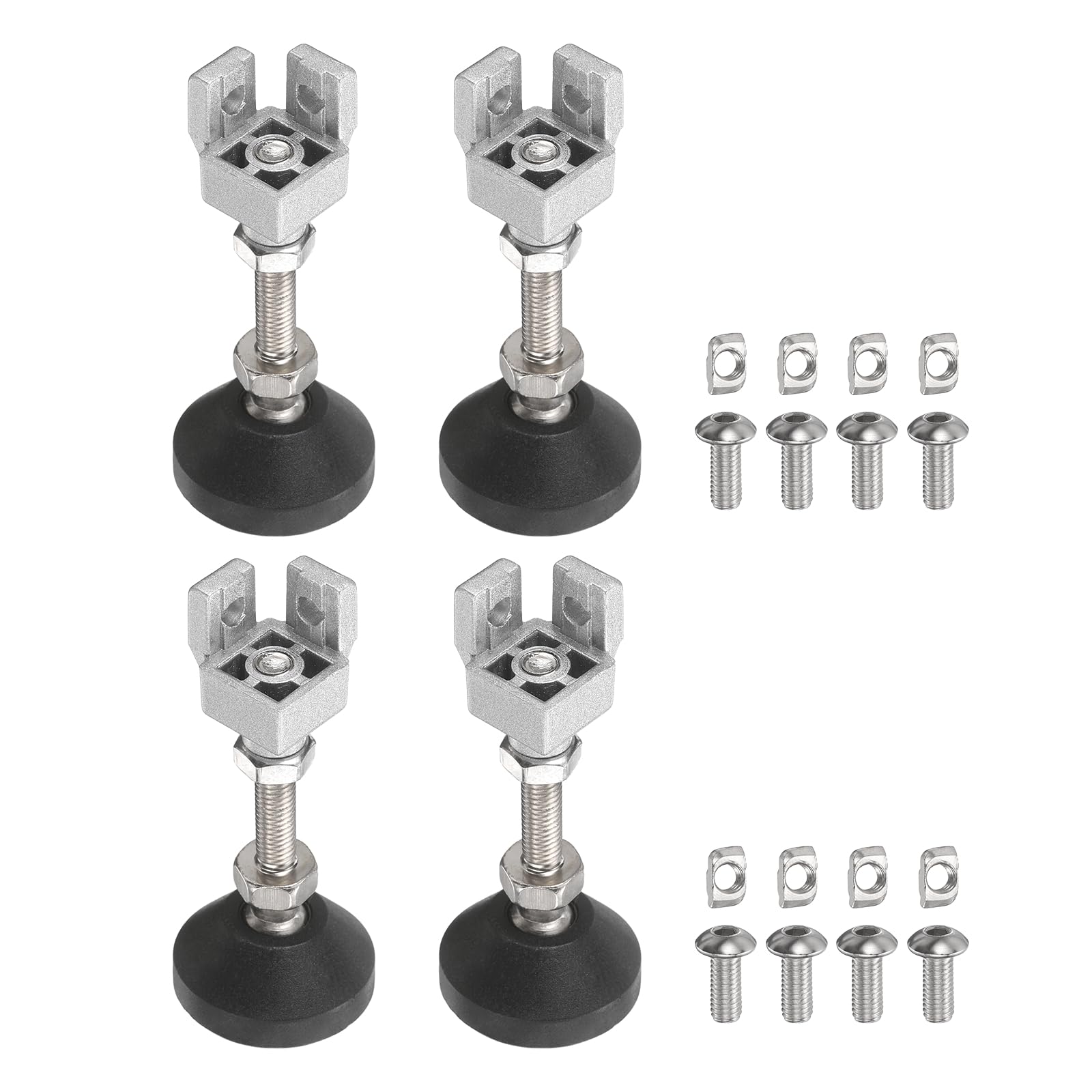 Connecteur M8 profilé alu 2020 pour stopper les vibrations du sol