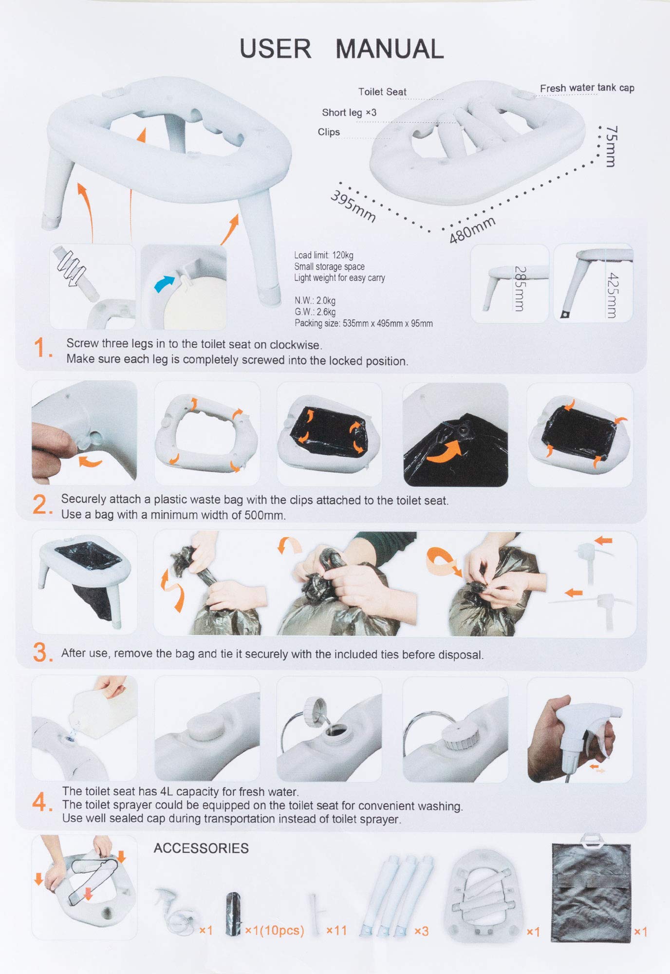 Stagecaptain Quixie-2842 Inodoro para Camping y Festival, 7 kg