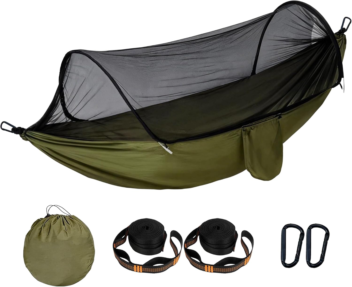 Hammocks for Outside with Mosquito Net,Camping Hammock Lightweight Portable Parachute 2 Person Outdoor Hammock for Indoor Backpacking Survival Travel Patio