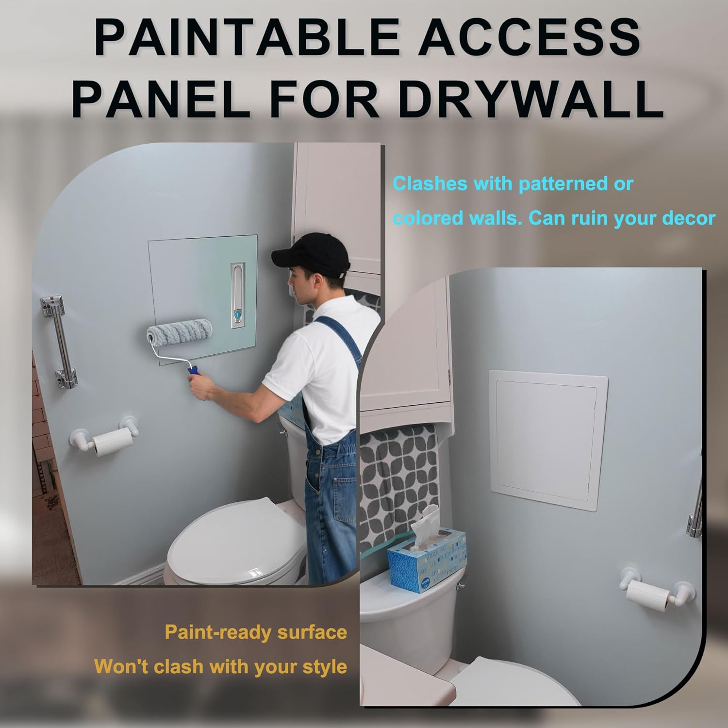24”x 36” Metal Wall Access Panel for Drywall, Paintable Plumbing Attic Access Door with Lock & Handle, Heavy-Duty Aluminum Alloy Access Hatch