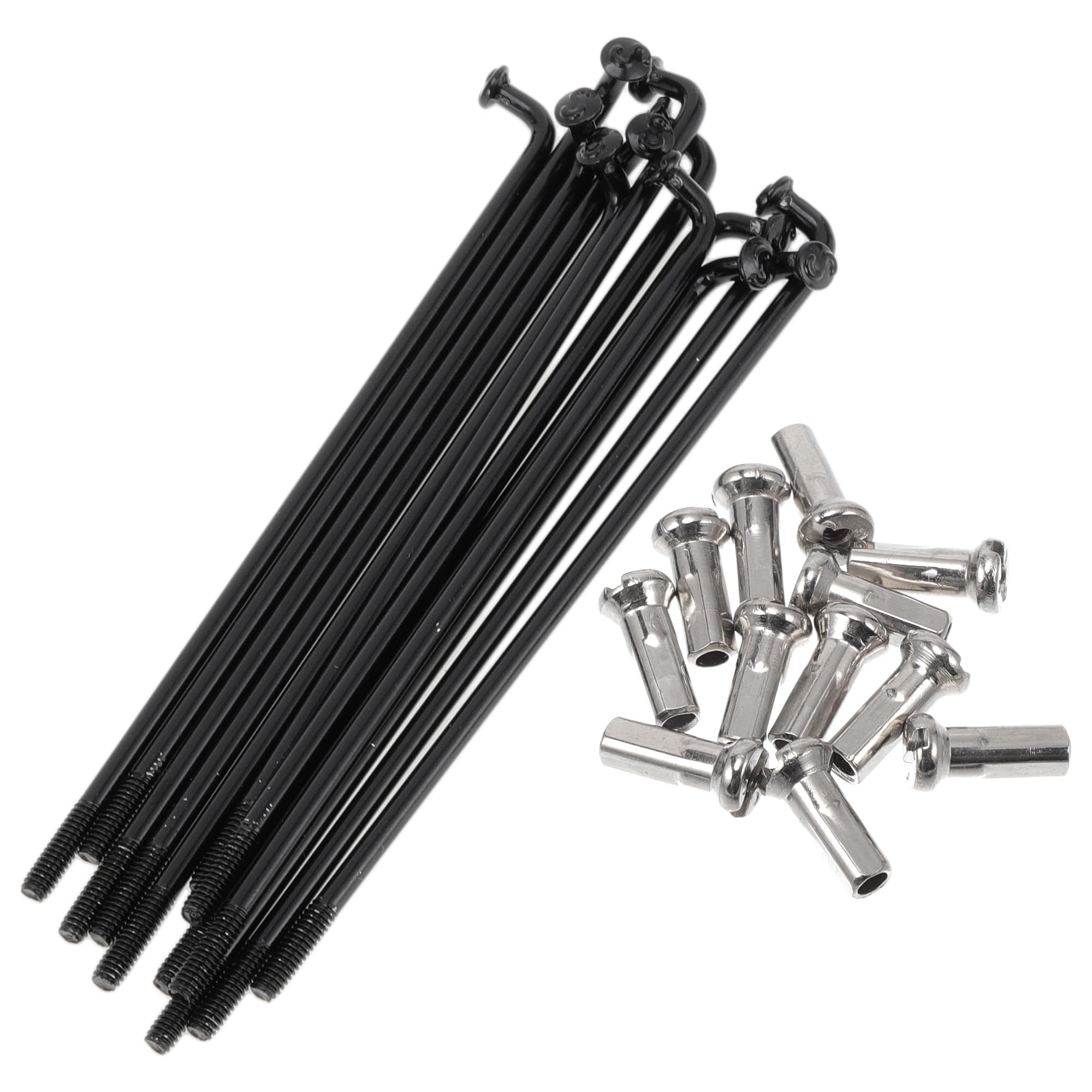 A ABSOPRO Bicycle Spokes 14G 78mm Length Bike Wheel Spokes 304 Stainless Steel Black 1 Set