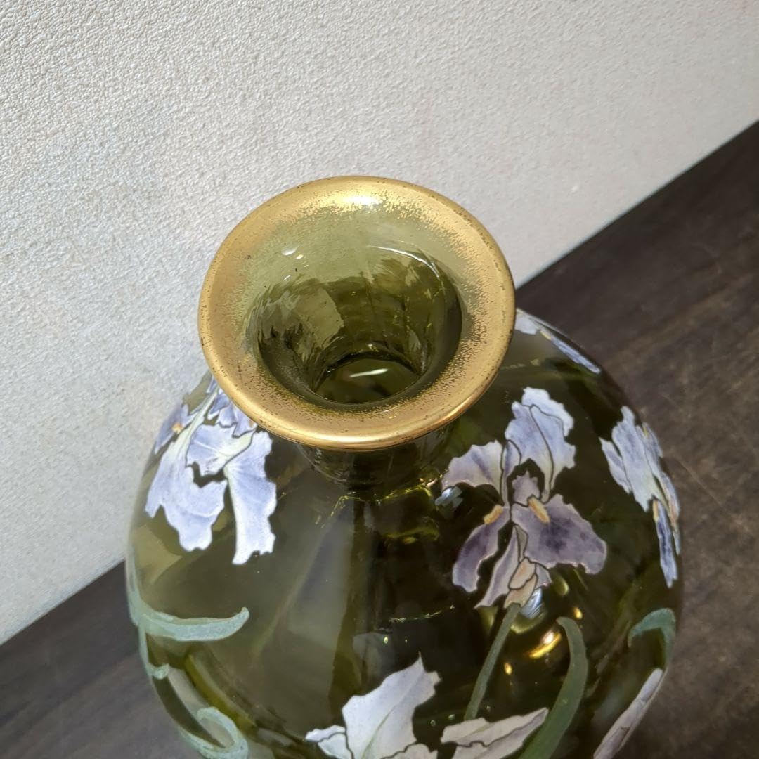 フランス製　大型花瓶 ガラス　オシャレ　花びん 花入　M1888 フランス製大型花瓶 ガラスオシャレ花びん 花入M1888