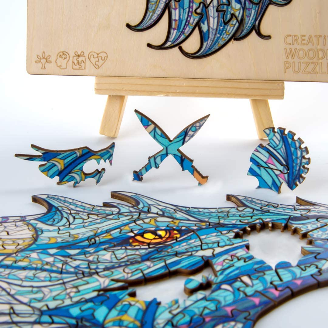 Holzpuzzle - Rotäugiger Fliegender Drache Holzpuzz Produktbild-Vorschau 11
