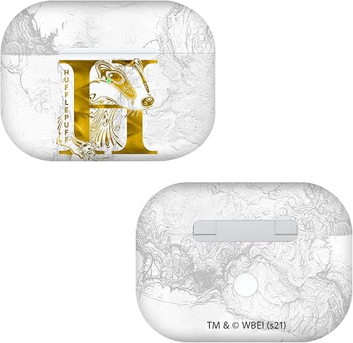 Head Case Designs Calcomanía de vinilo con licencia oficial de Harry Potter Hufflepuff Aguamenti Deathly Hallows IX compatible con Apple AirPods Pro
