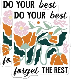 (2 Pack) Motivational Quote Magnets - Do Your Best Forget The Rest - Inspirational Home - Positive Vibes Magnet - 5" On Longest Side - for Cars, Fridges, Toolboxes - Made in USA - MAG3836