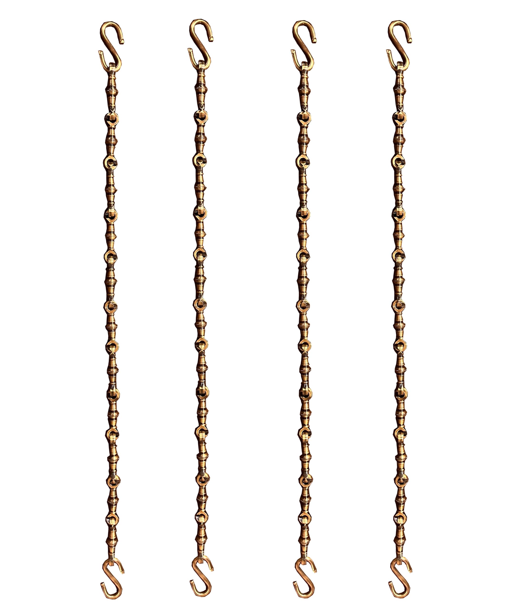 Antique Brass Chain Link Set - Swing Patio Accessories for Enhanced Decor 7.5 feet Each 1 line, Total 30 Feet (Gold)