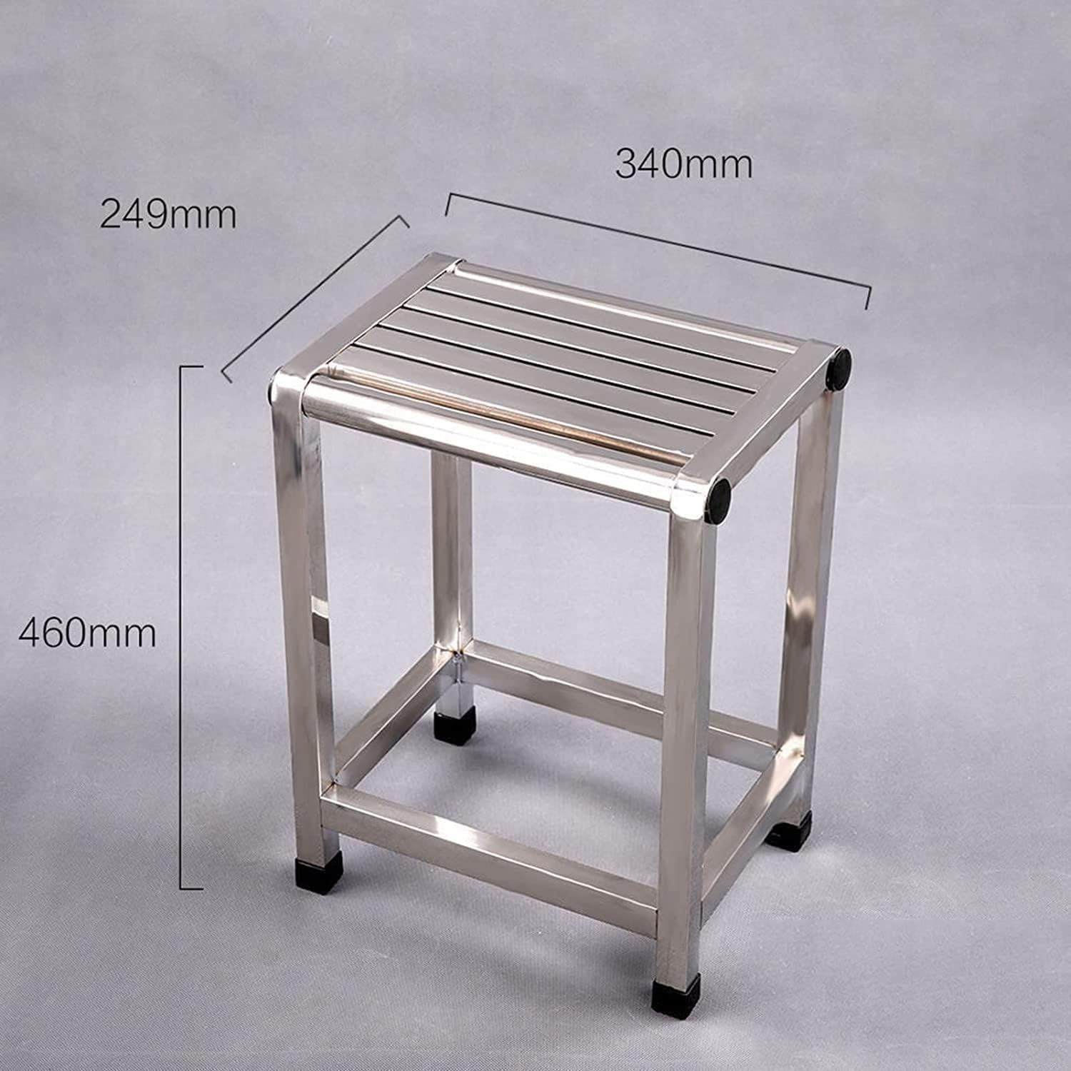 Taburete de Ducha, Asiento de Ducha, Capacidad de Carga de Acero Inoxidable 300 kg y diseño Antideslizante para Ducha, Banco de Ducha Aplicable a Personas Mayores y discapacitadas,46cm