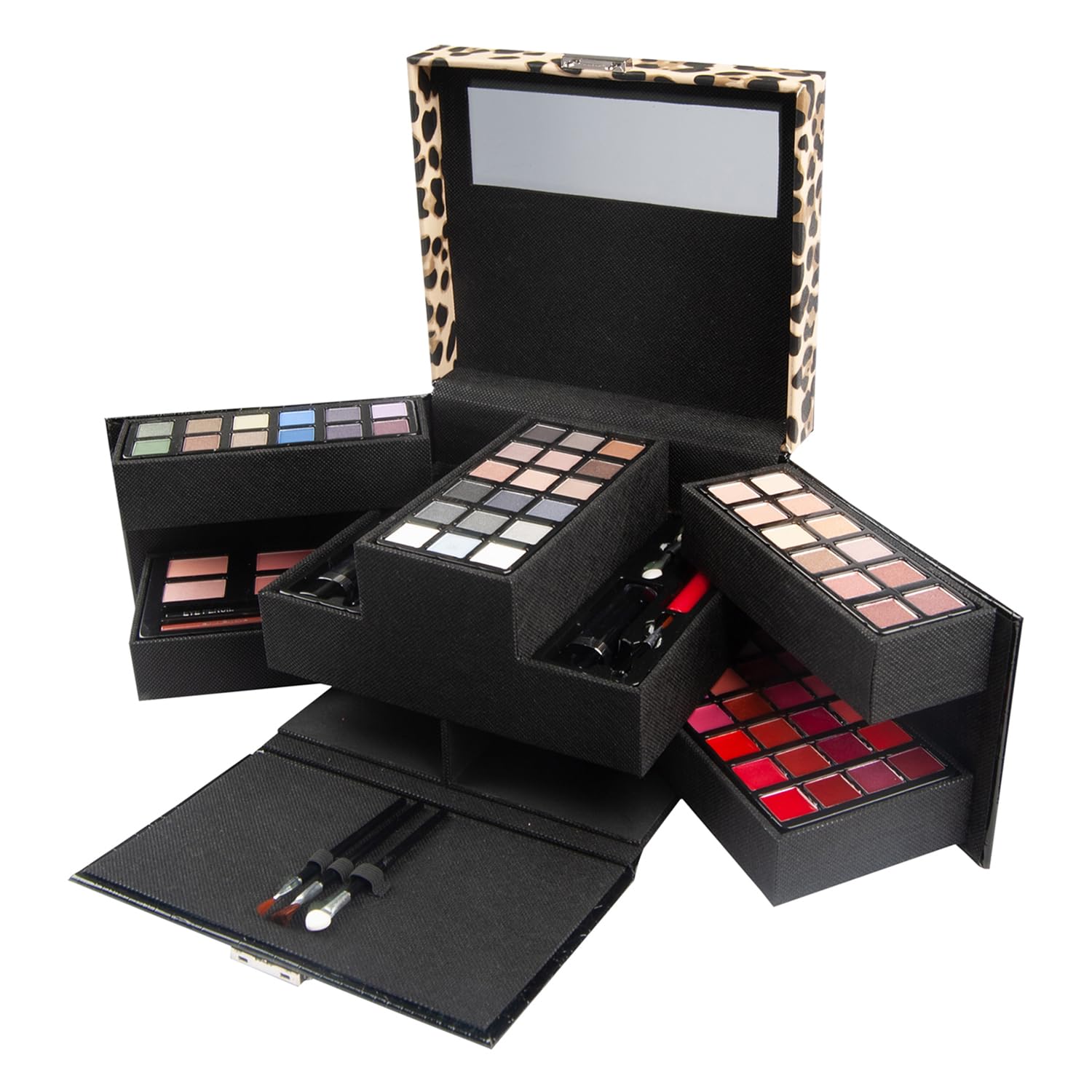 GLOSS! | Juegos de maquillaje para Mujer | 87 piezas: Blush, Sombra de ojos, Lápiz labial, Esmalte de uñas | Organizador Maletín | Idea Set de Baño de Mujer
