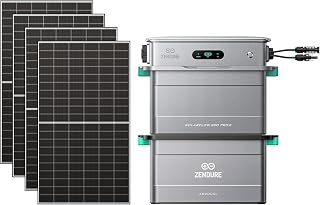 Zendure SF800 Pro 2 Balkonkraftwerk mit Speicher, 800W AC-Leistung, 1000W Off-Grid-Backup, 2640W MPPT, IP65, Erweiterbar auf 11,52kWh (bis zu 5 AB2000L Akkus), mit 1 AB2000L Akku, 4 515W Solarpanels