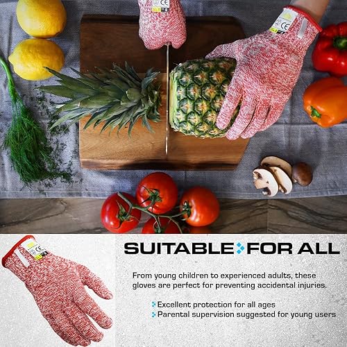 Vista 46 de Glove Station Ultra Durable Series Cut Resistant Gloves - Cutting Gloves for Chefs, BBQ and Cooking - Level 5 Protection Gris granito