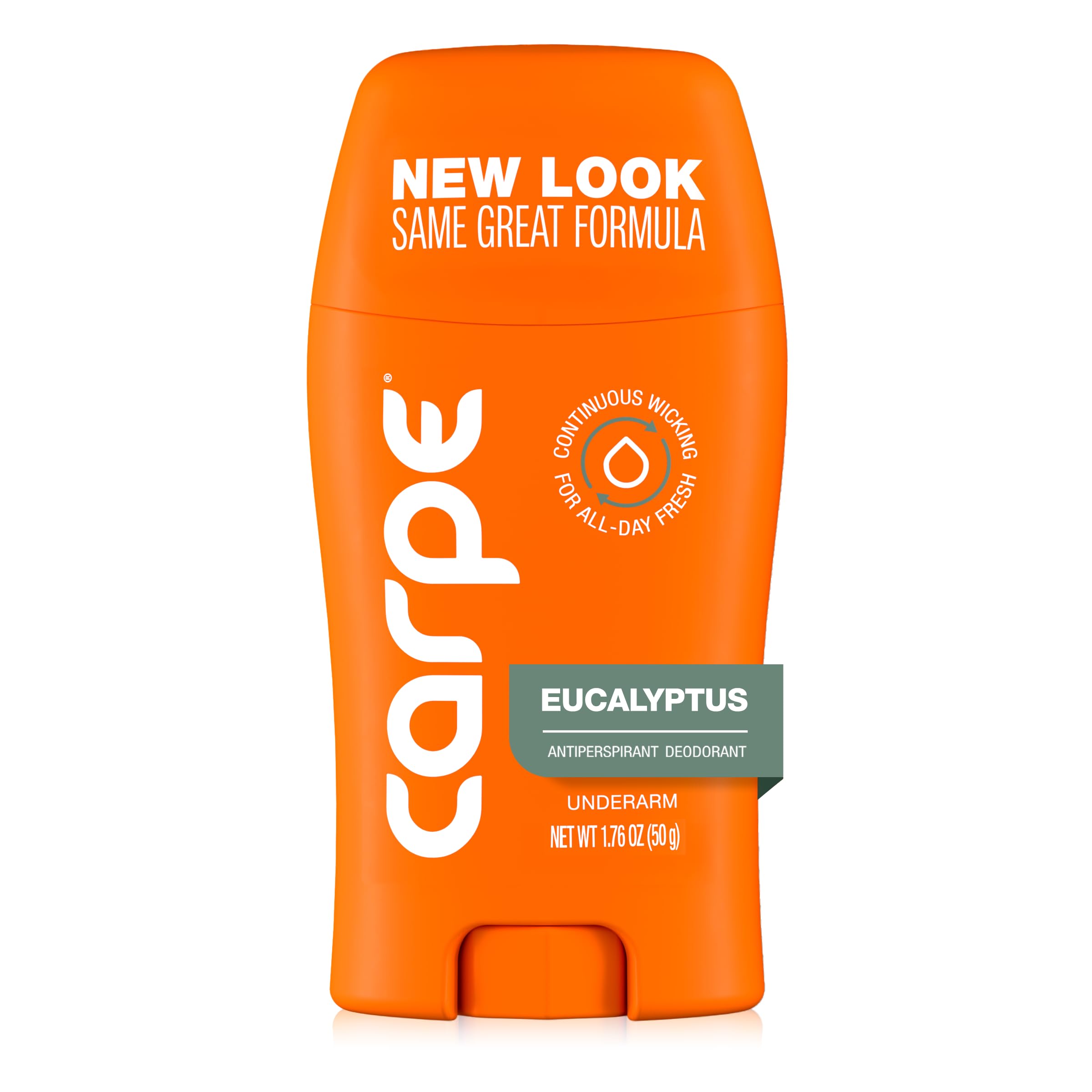 Carpe Underarm Antiperspirant and Deodorant, Clinical strength with all-natural Eucalyptus scent, Combat excessive sweating Stay fresh and dry, Great for hyperhidrosis