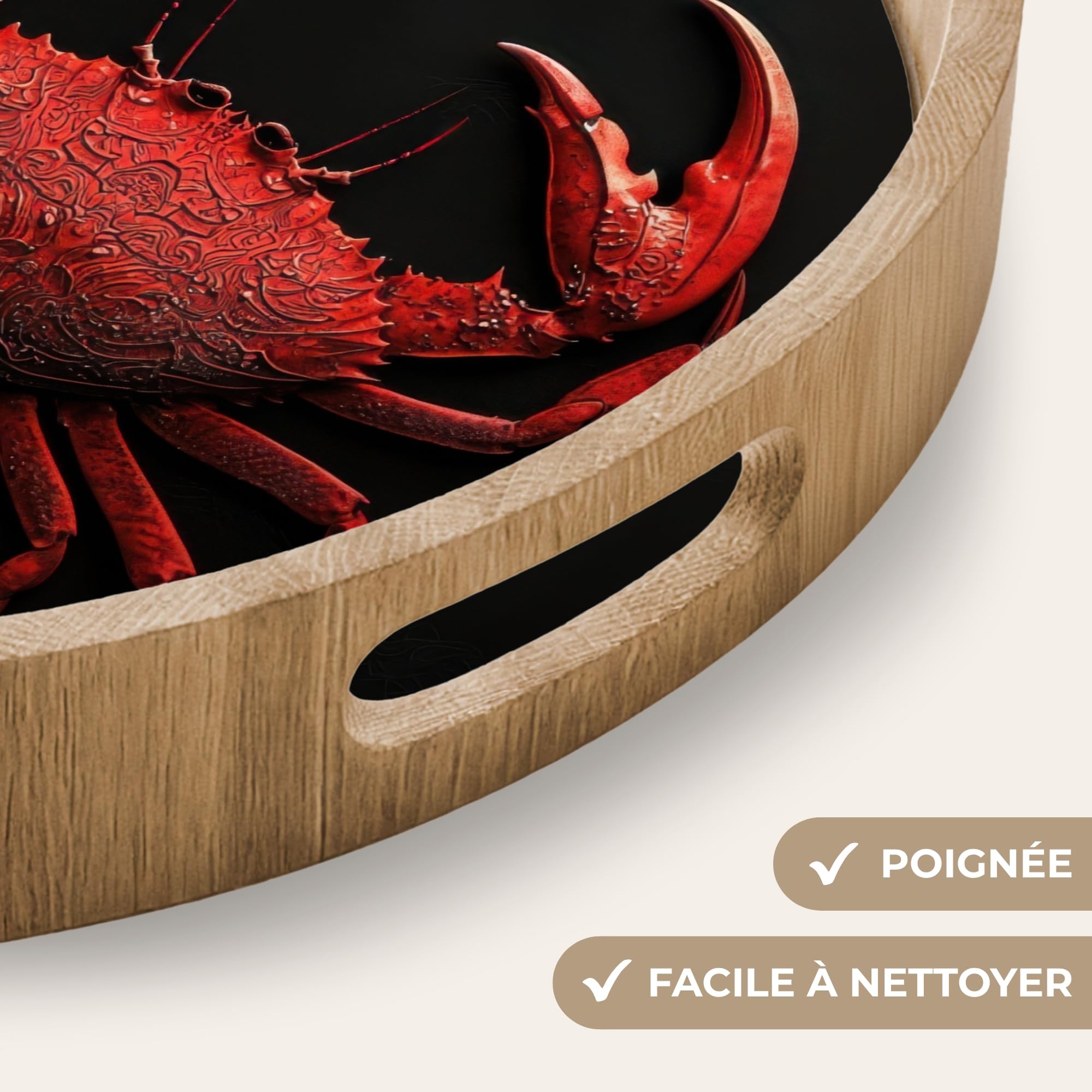 Plateau Plateaux Repas Bois Decoratif Table Dejeuner Résistant Aux