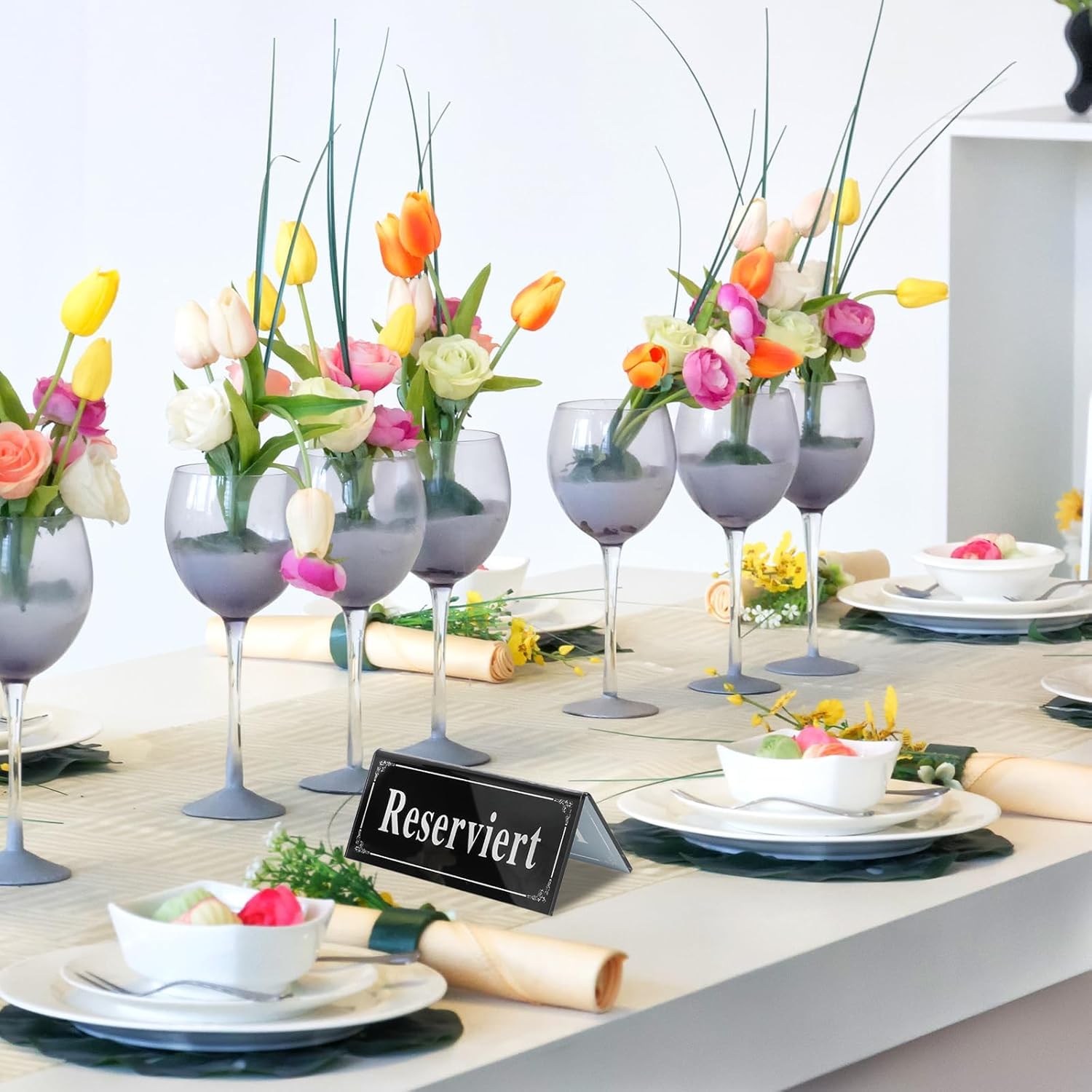 5 Stück Acryl Reserviert schilder Tischschild 12 * 6cm Reservierte Tischkarten Gastreservierung Tisch-Sitzschild Für Restaurant Hochzeit Sitzreservierung