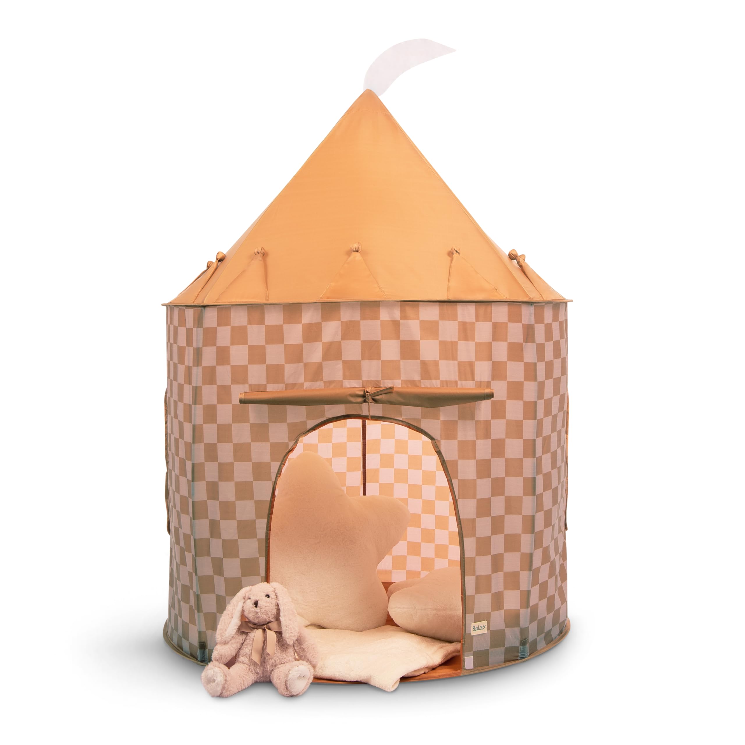 Tenda da campeggio per bambini a quadri gialli per bambini ed esterni, tenda pop-up per bambini e bambini piccoli, parco giochi, piscina di palline e giocattoli da giardino, design