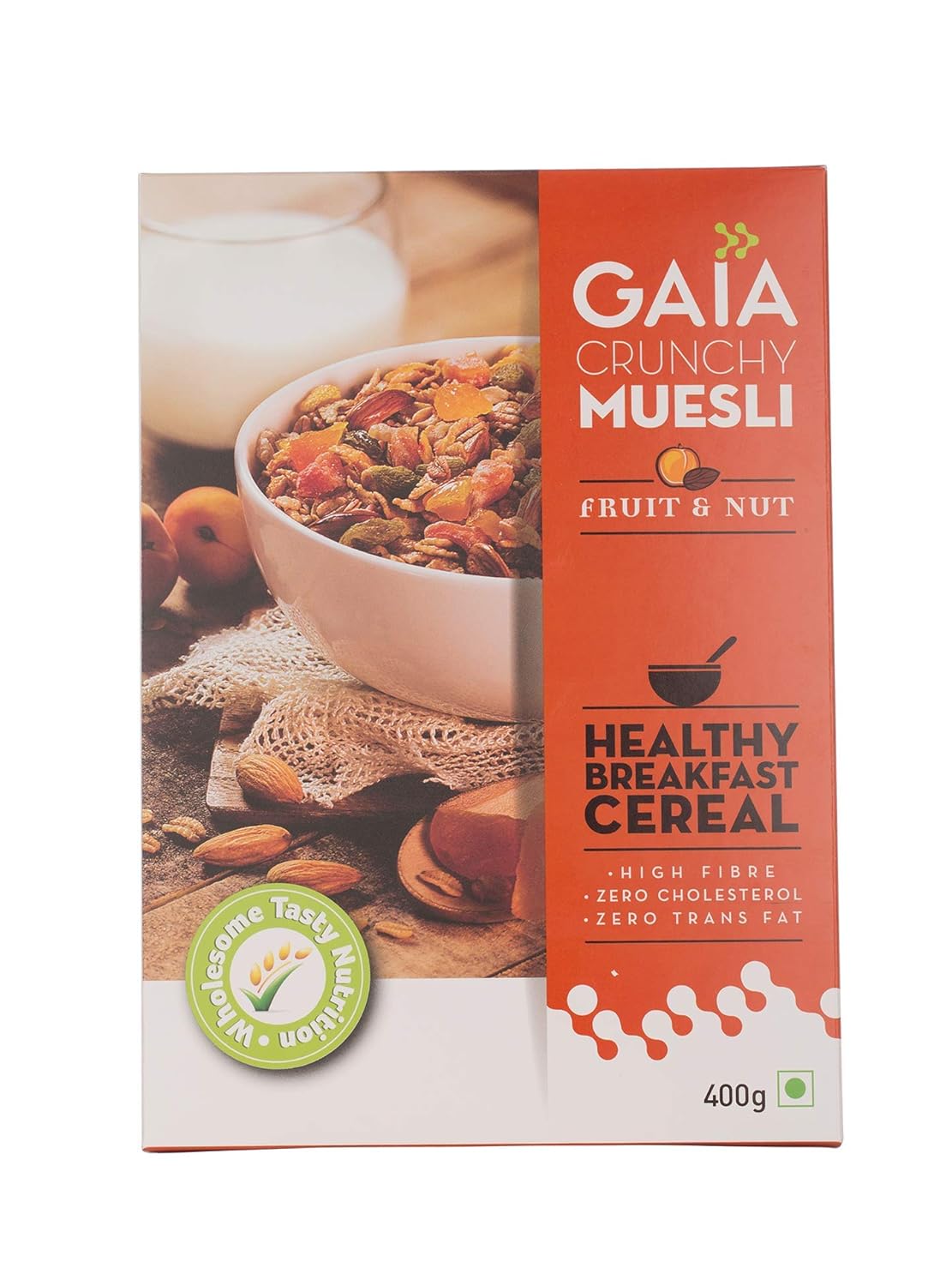 Gaia Crunchy Fruit and Nut Muesli 400g Box The Deliciously Crunchy