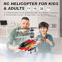 Vista 2 de Cheerwing Helicóptero de control remoto U12 con retención de altitud, mini helicóptero RC para adultos y niños, una tecla de despegue/aterrizaje y 2