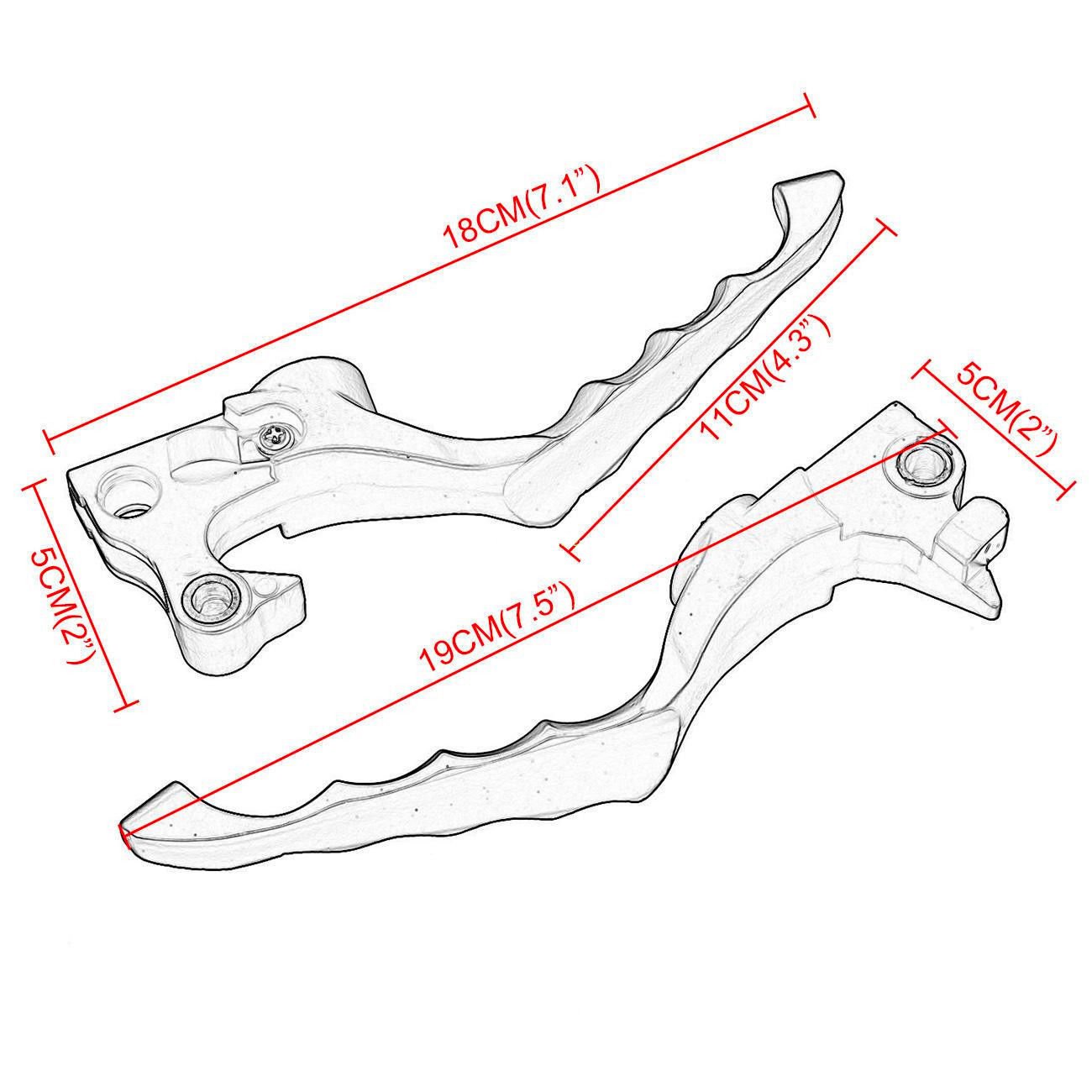 Levier de frein et d'embrayage de moto interchangeable pour Harley XR XL1200 Sportster 1200 883 Iron Seventy Two (Chrome)