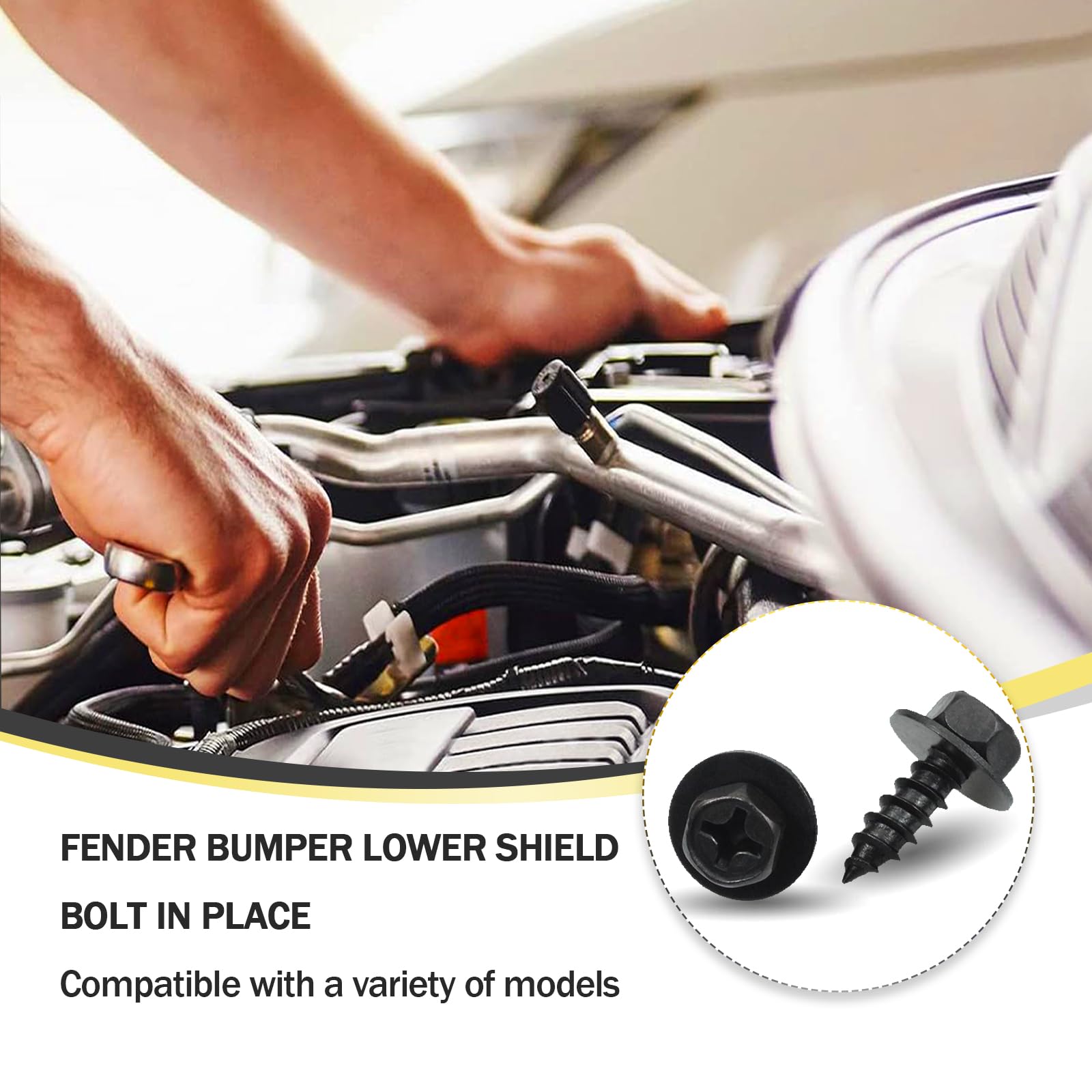 Amazon.co.jp: Fluher 車用セルフタッピング固定ボルト フェンダー