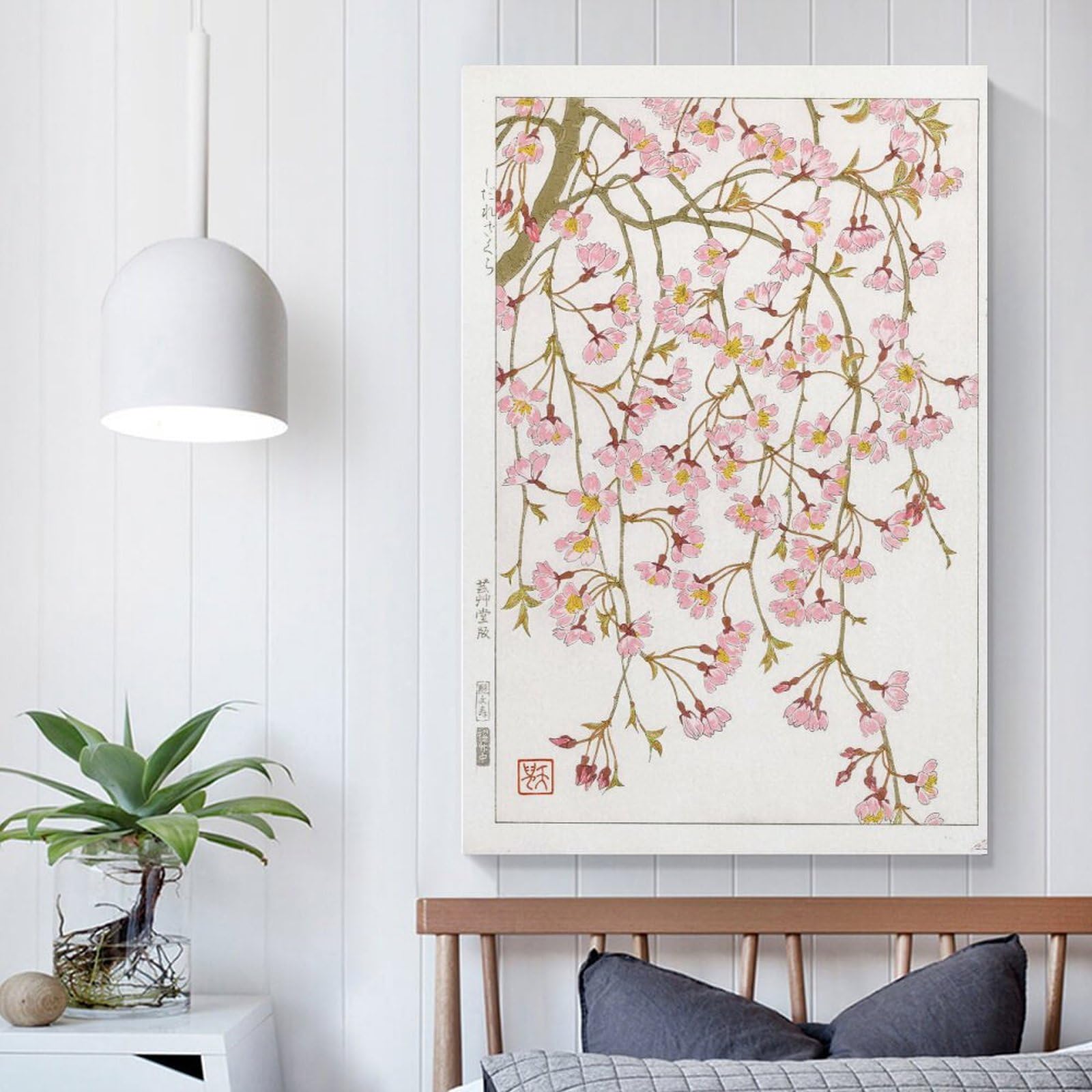 しだれざくら』葛原輝 芸艸堂版 木版画 花版画 Amazon.co.jp: 葛原